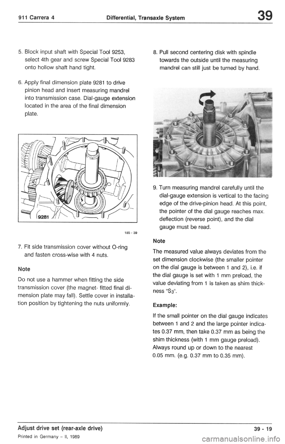 PORSCHE 964 1987 2.G Service Workshop Manual 2 