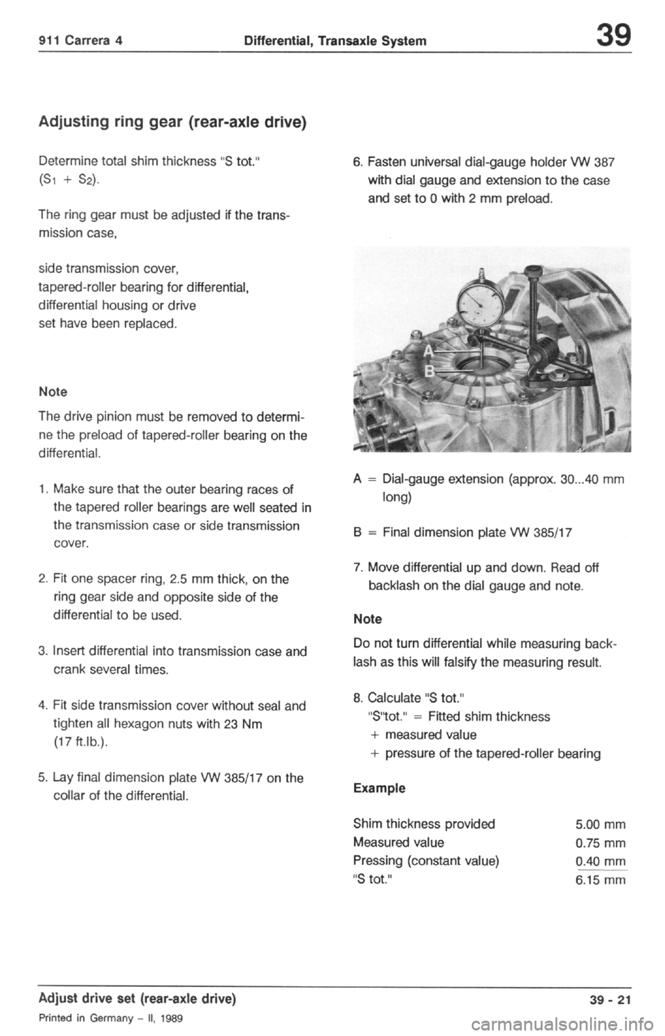 PORSCHE 964 1987 2.G Service Workshop Manual 2 