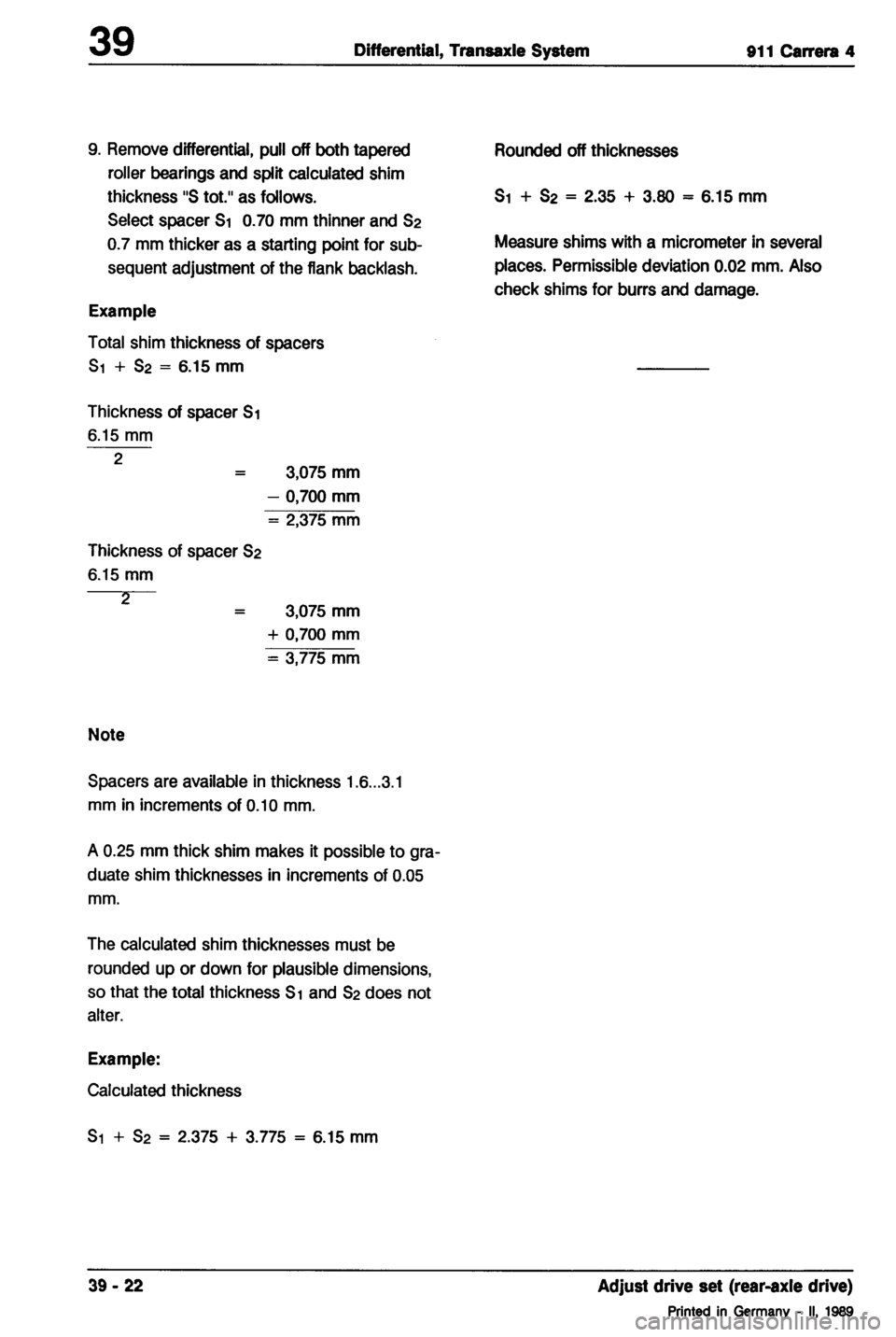 PORSCHE 964 1987 2.G Service Workshop Manual 2 