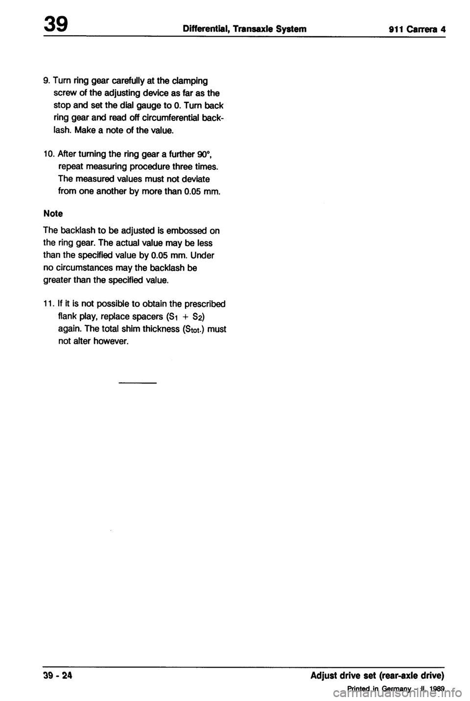 PORSCHE 964 1987 2.G Service Workshop Manual 2 
