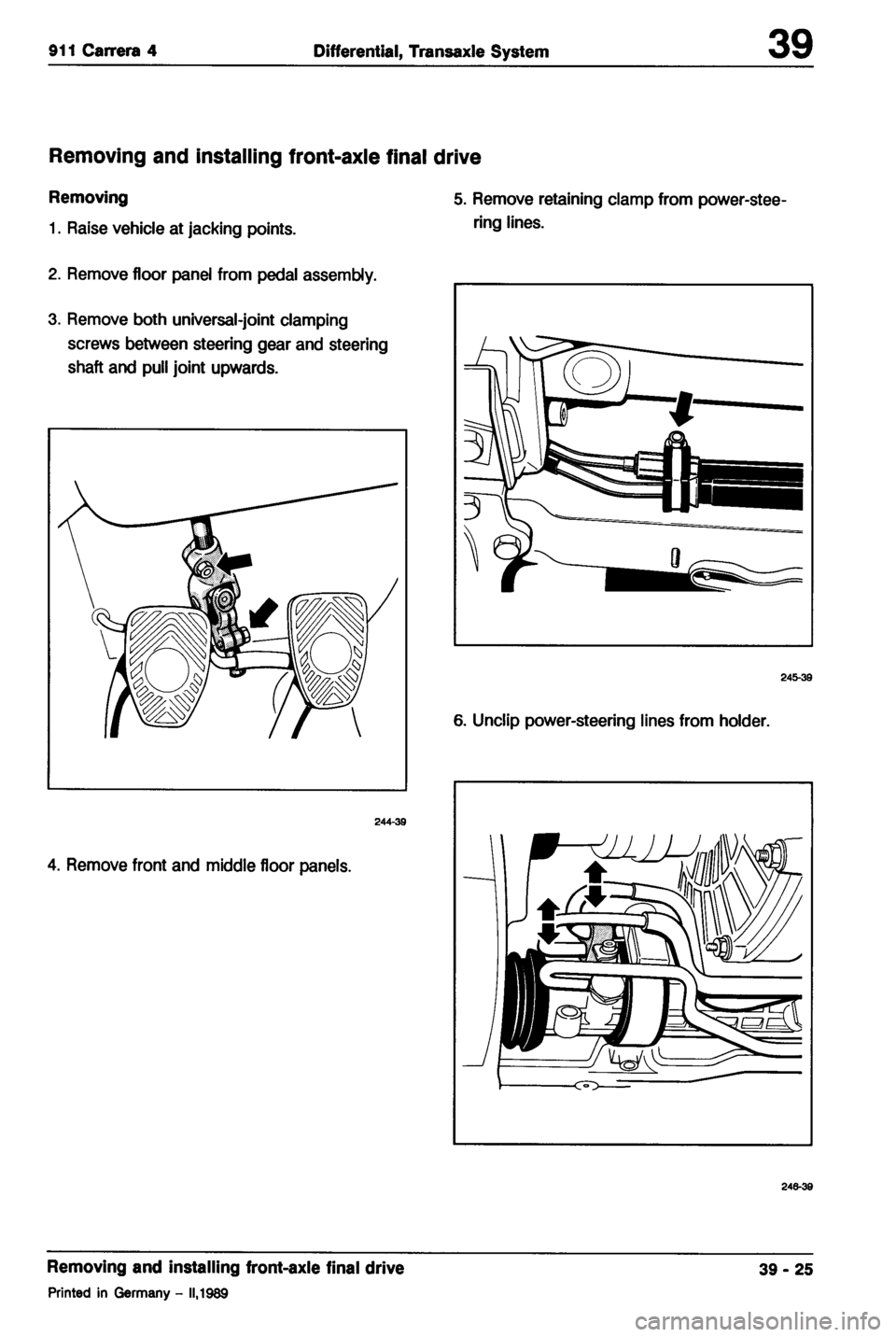 PORSCHE 964 1987 2.G Service Workshop Manual 2 