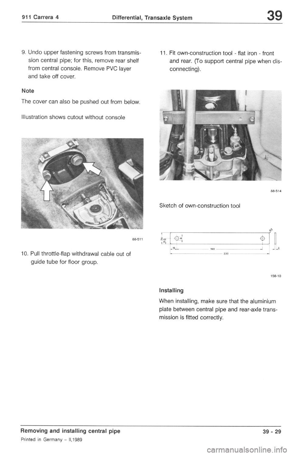 PORSCHE 964 1987 2.G Service Workshop Manual 2 