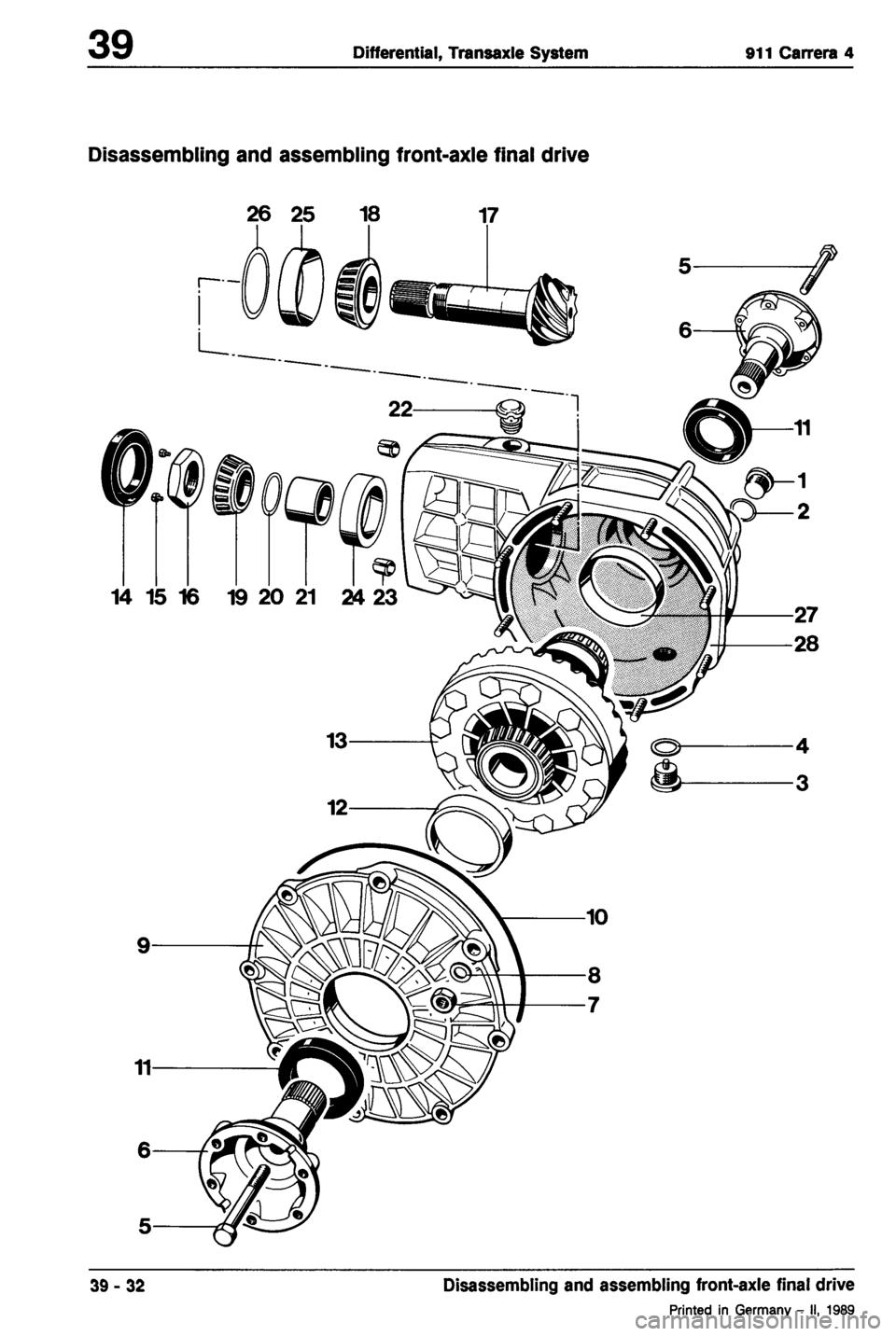PORSCHE 964 1987 2.G Service Workshop Manual 2 