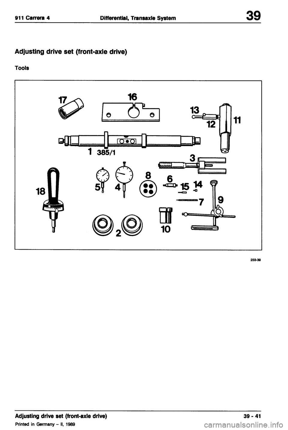 PORSCHE 964 1987 2.G Service Workshop Manual 2 