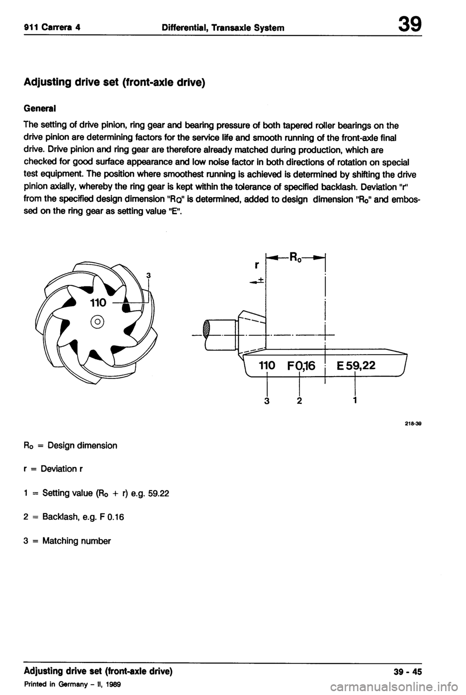 PORSCHE 964 1987 2.G Service Workshop Manual 2 
