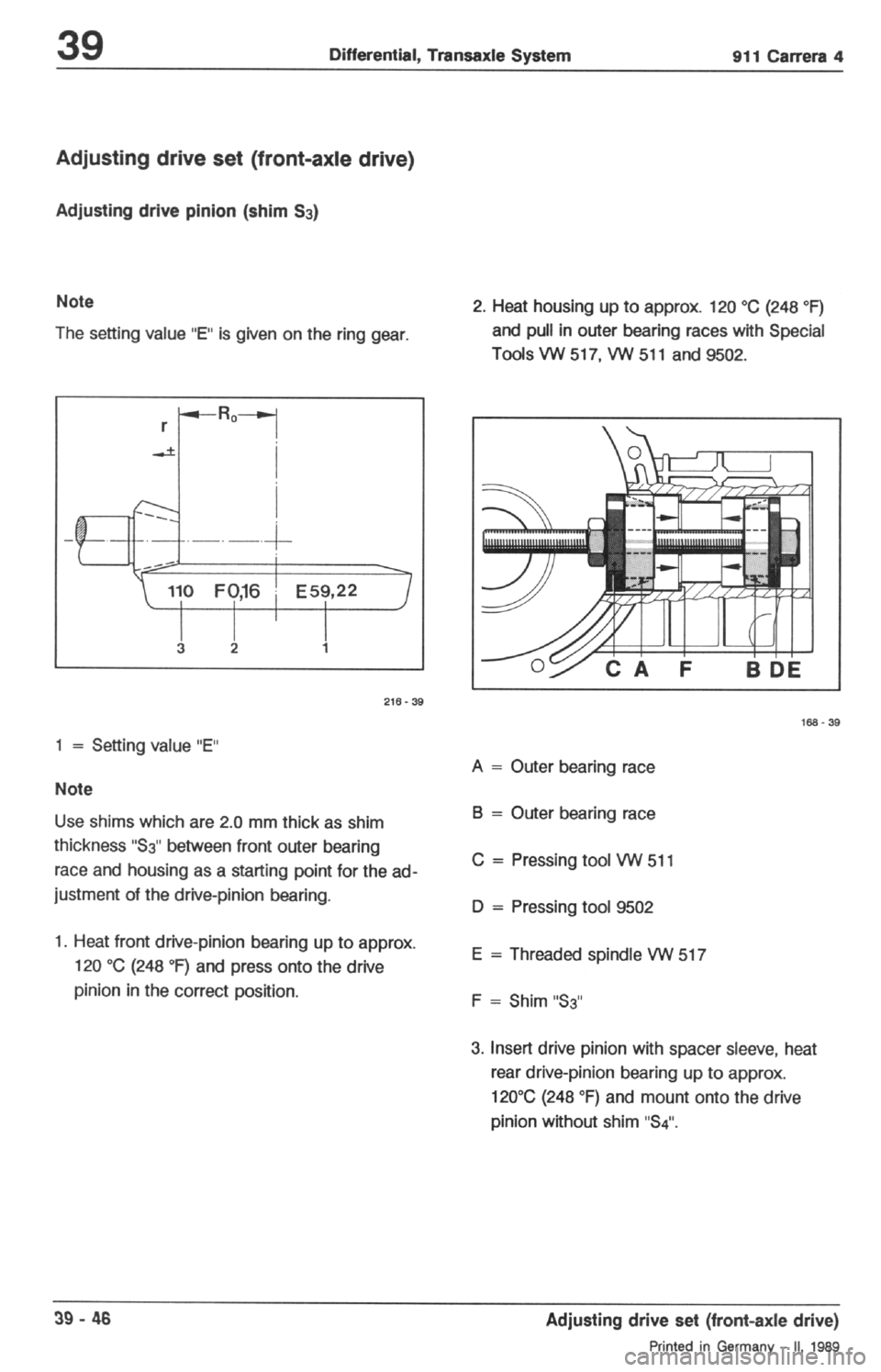 PORSCHE 964 1987 2.G Service Workshop Manual 2 