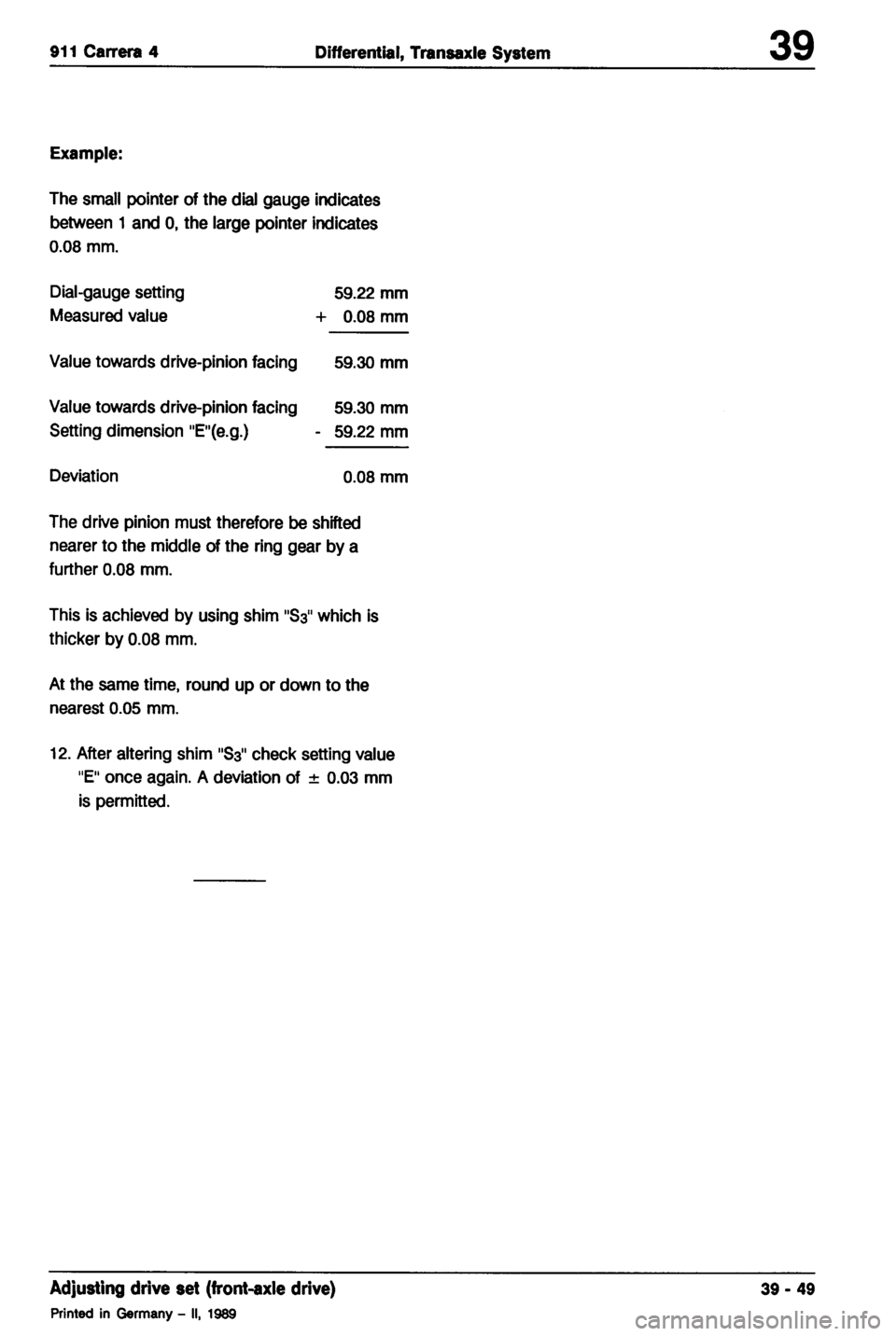 PORSCHE 964 1987 2.G Service Workshop Manual 2 