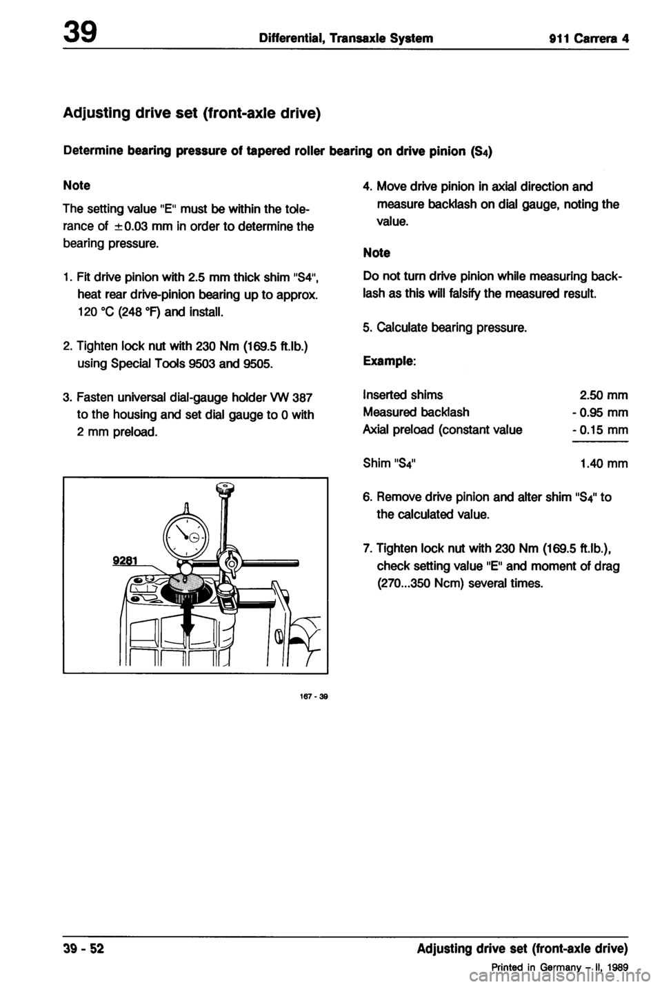 PORSCHE 964 1987 2.G Service Workshop Manual 2 