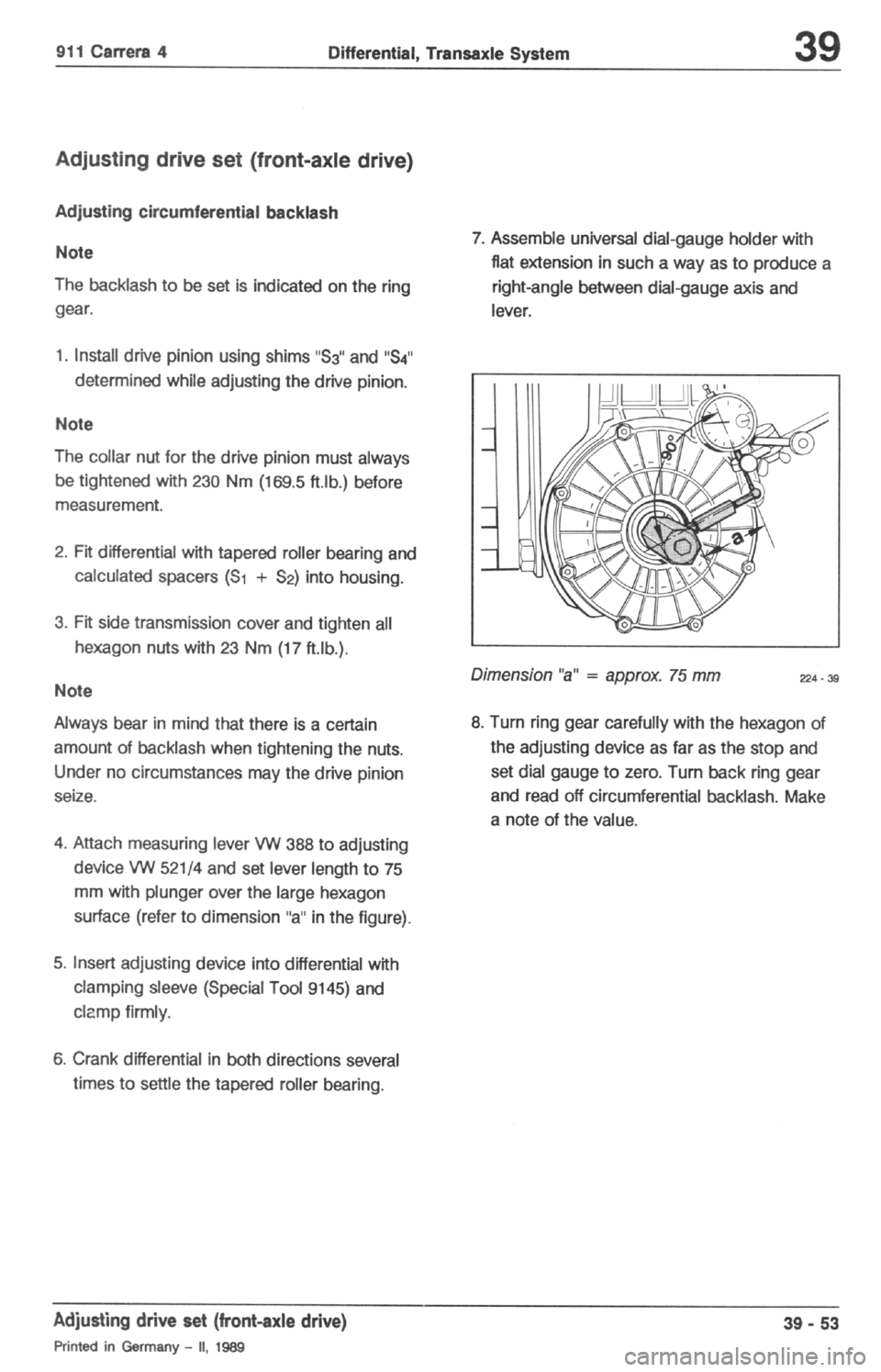 PORSCHE 964 1987 2.G Service Workshop Manual 2 