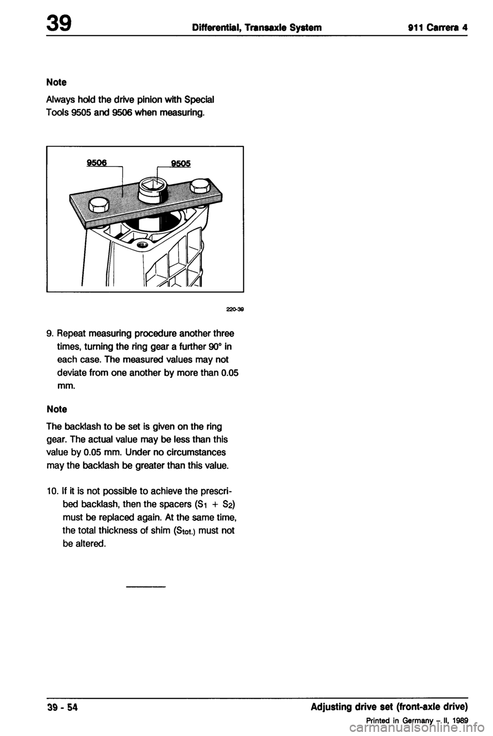PORSCHE 964 1987 2.G Service Workshop Manual 2 