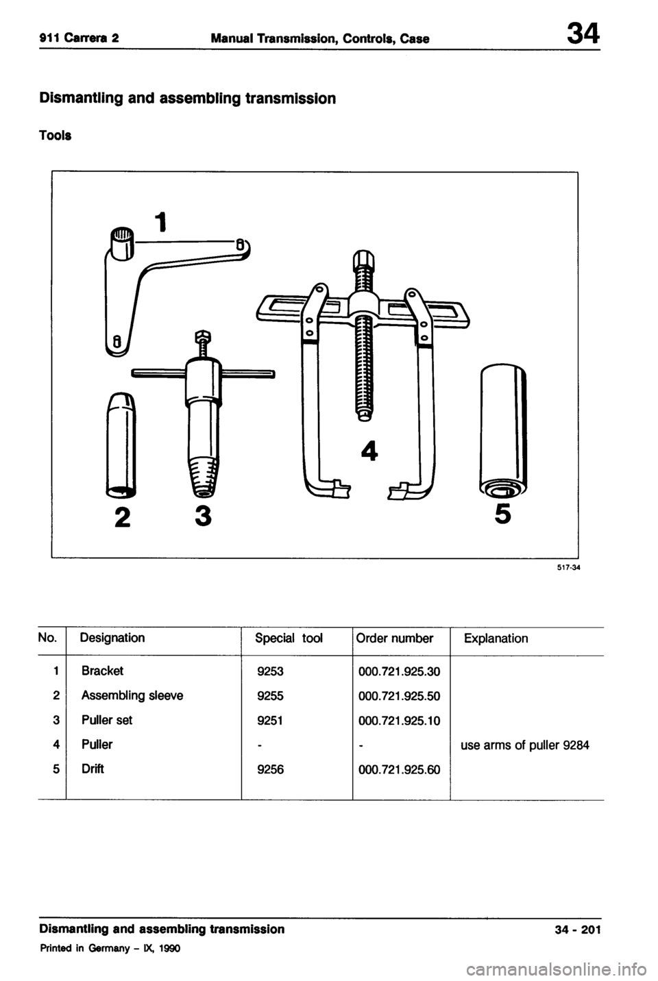 PORSCHE 964 1987 2.G Service Workshop Manual 2 