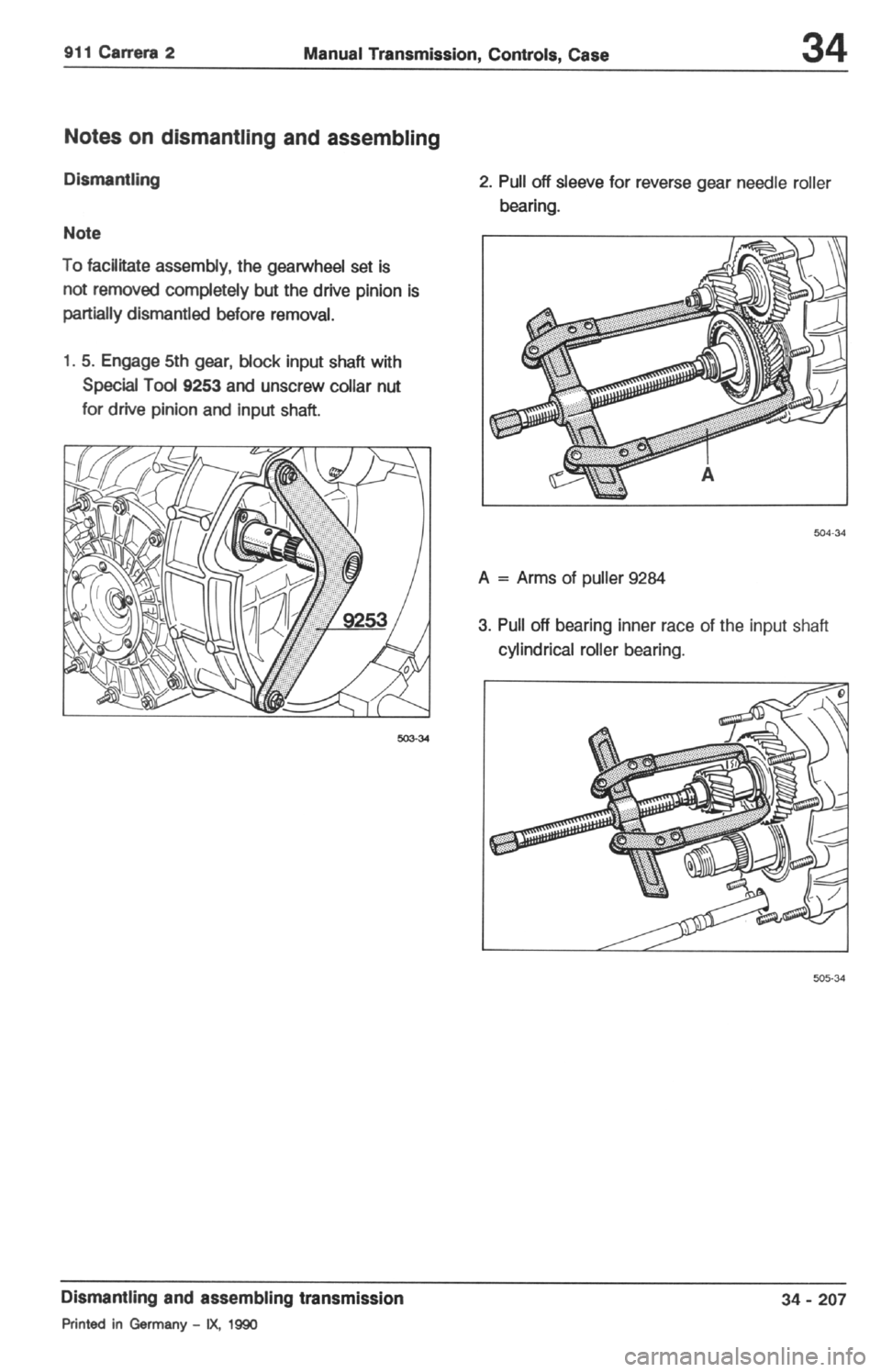 PORSCHE 964 1987 2.G Service Workshop Manual 2 