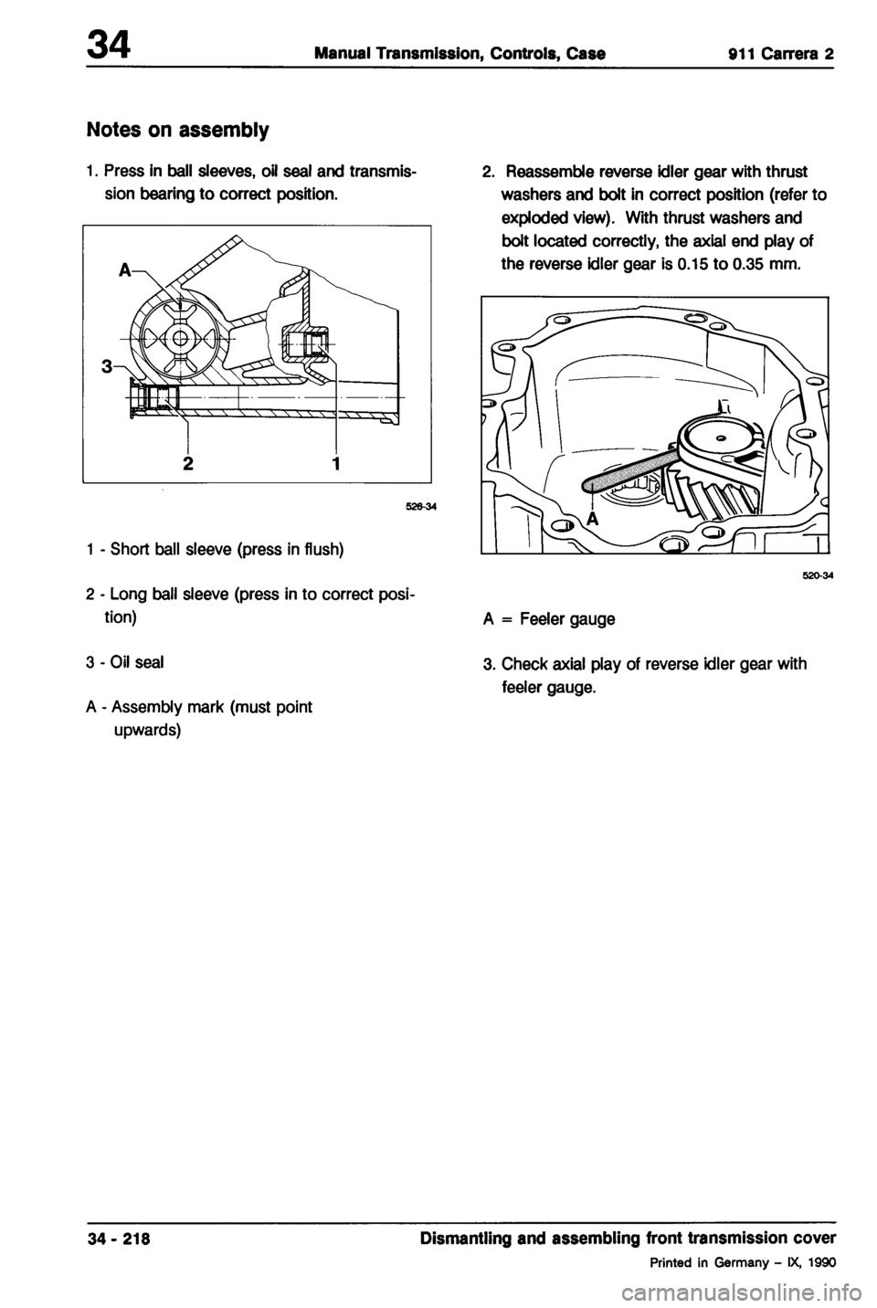 PORSCHE 964 1987 2.G Service Workshop Manual 2 