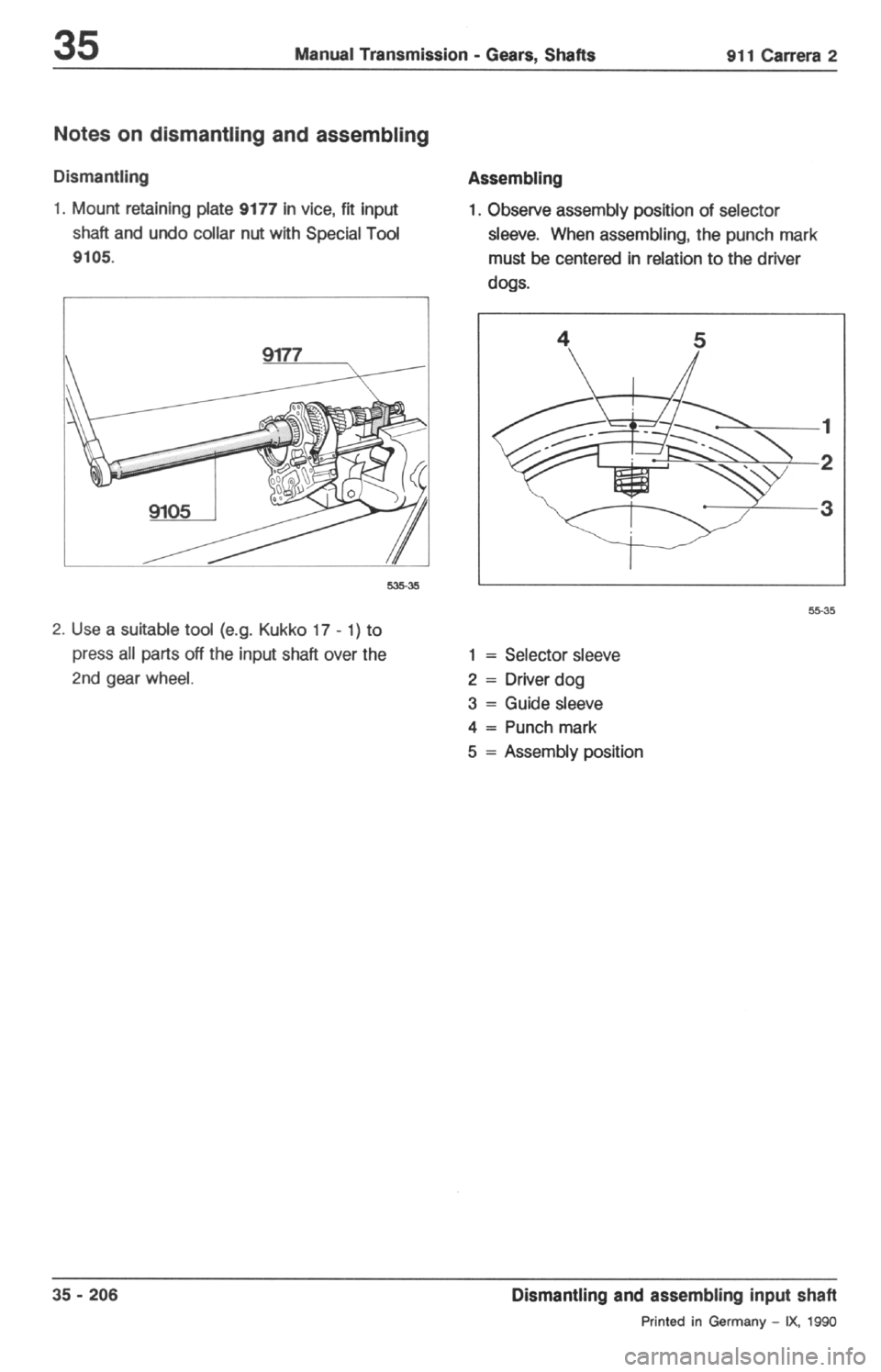 PORSCHE 964 1987 2.G Service Workshop Manual 2 