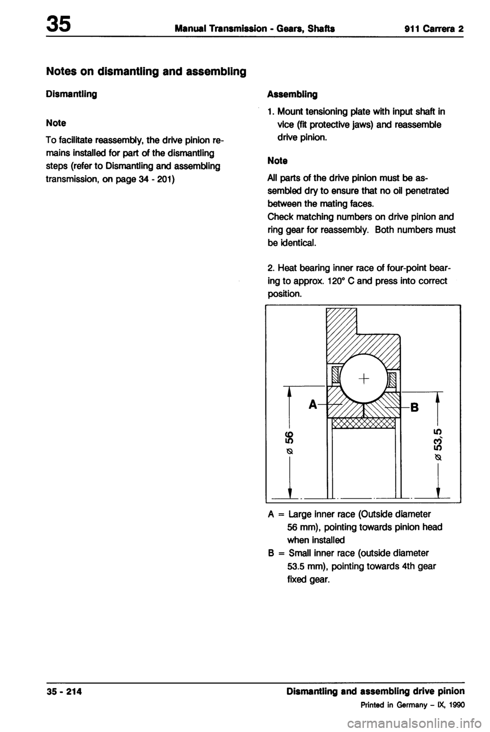 PORSCHE 964 1987 2.G Service Workshop Manual 2 