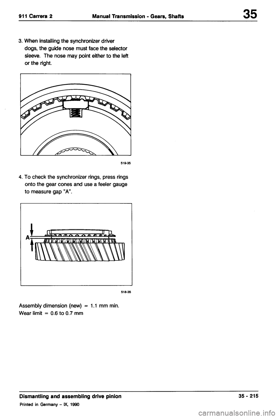 PORSCHE 964 1987 2.G Service Workshop Manual 2 