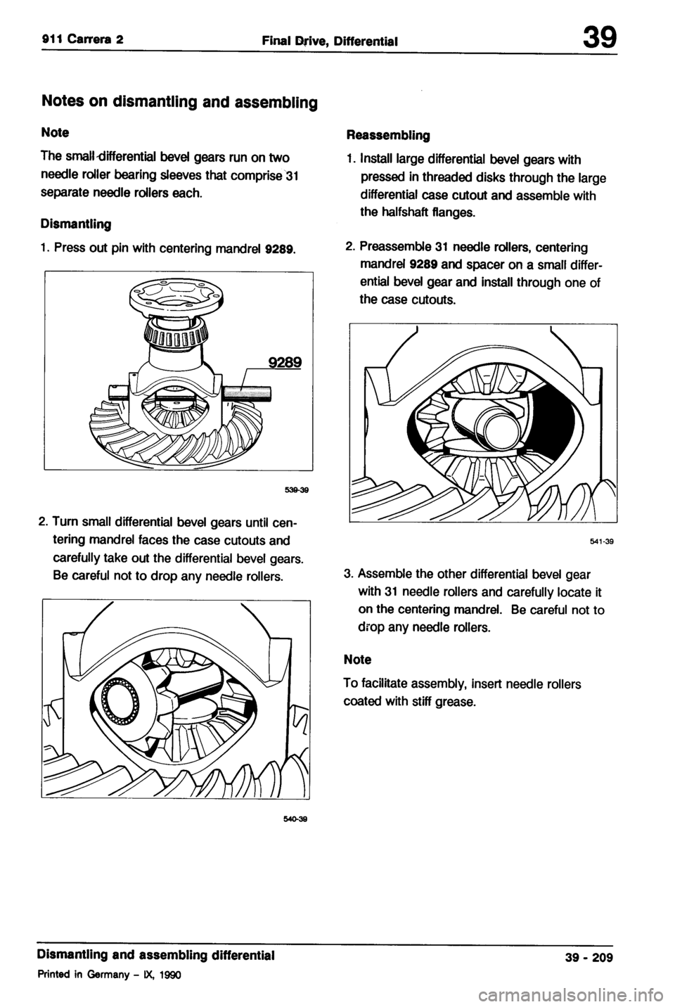 PORSCHE 964 1987 2.G Service Workshop Manual 2 