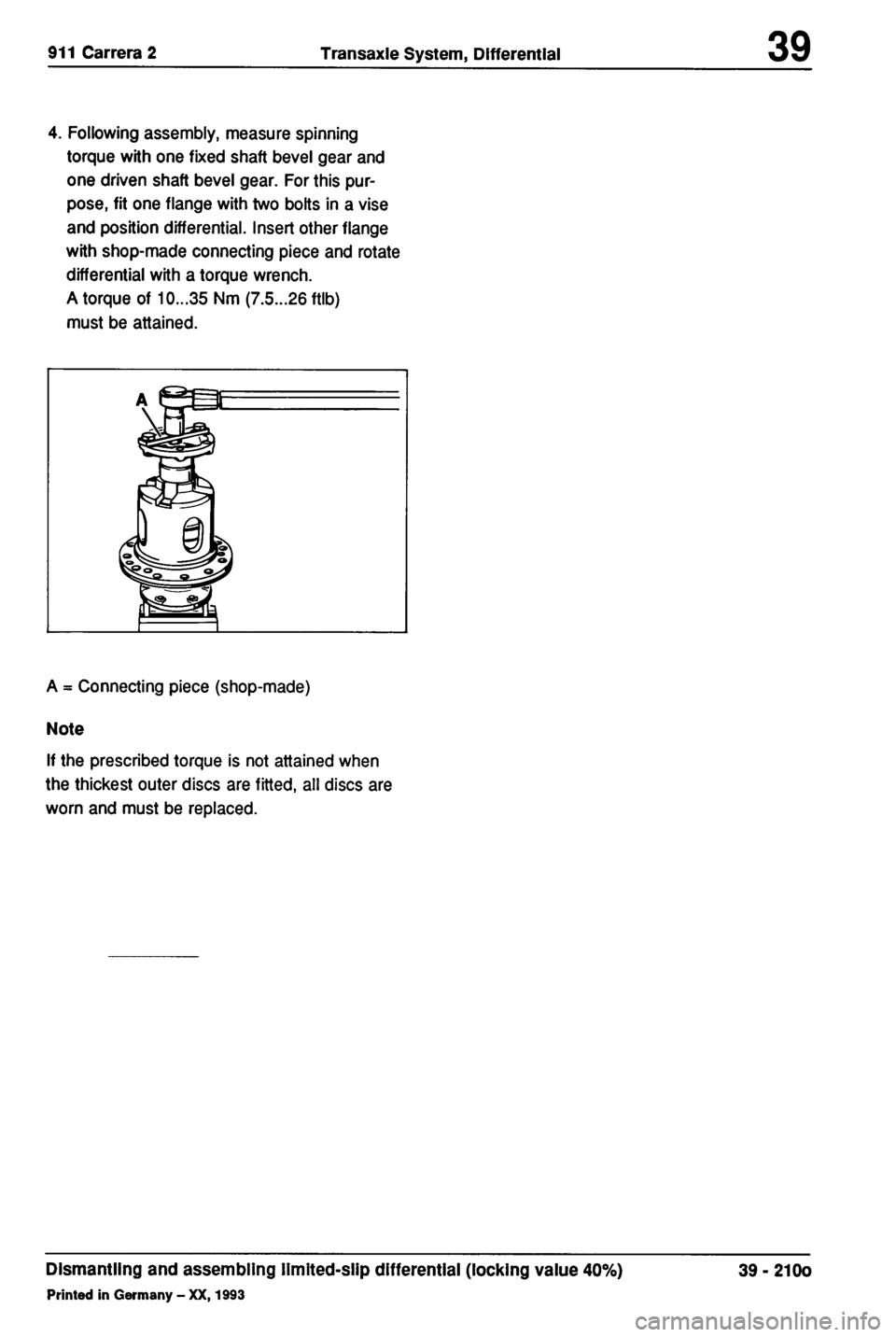 PORSCHE 964 1987 2.G Service Workshop Manual 2 