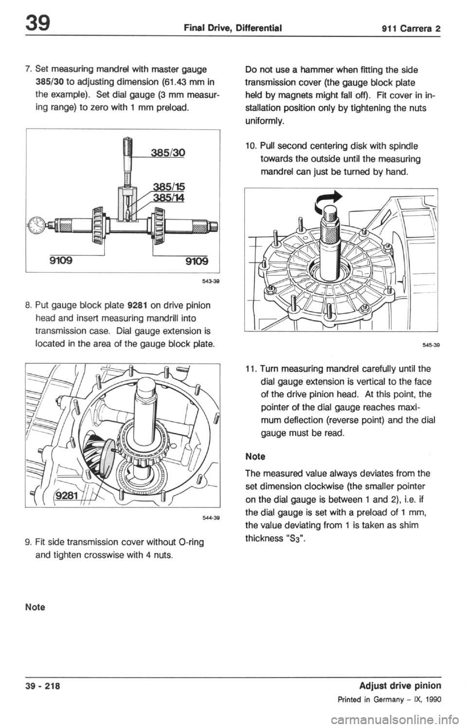 PORSCHE 964 1987 2.G Service Workshop Manual 2 