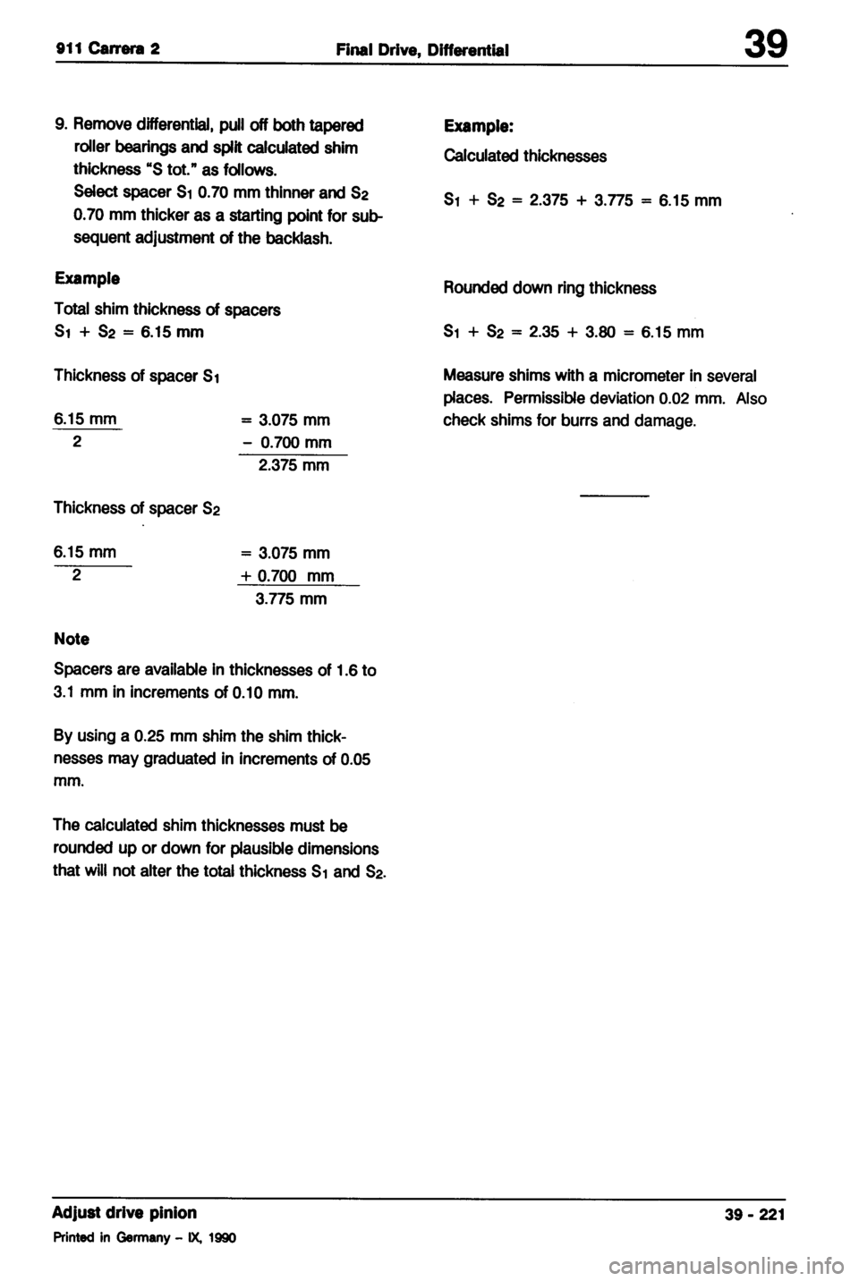 PORSCHE 964 1987 2.G Service Workshop Manual 2 