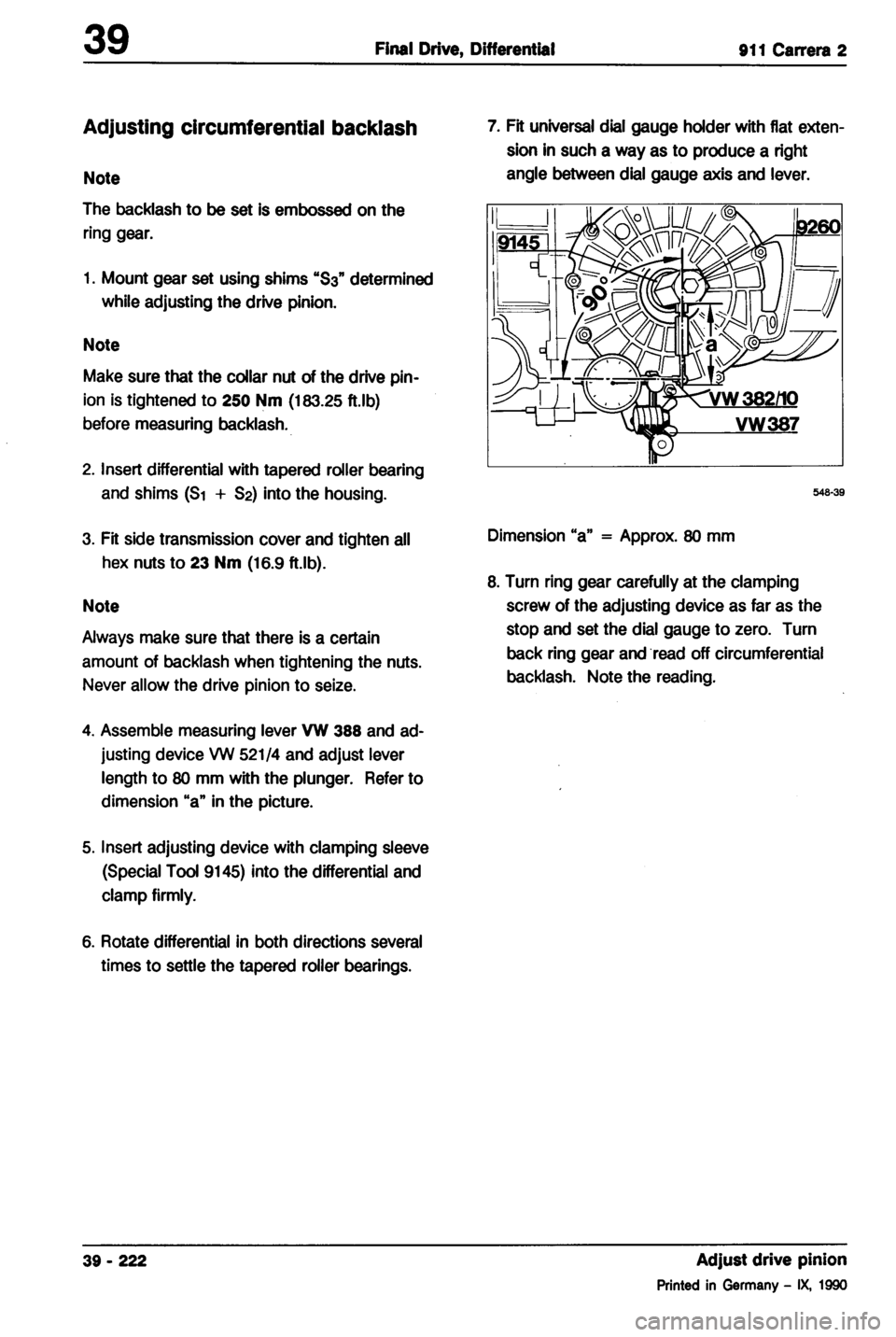PORSCHE 964 1987 2.G Service Workshop Manual 2 