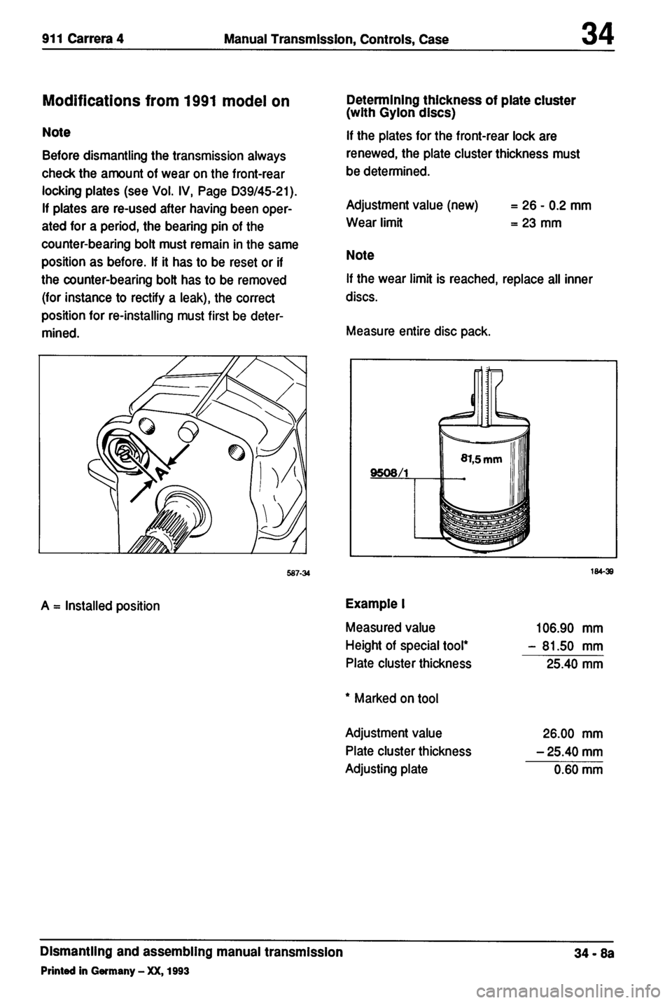 PORSCHE 964 1987 2.G Service Workshop Manual 2 