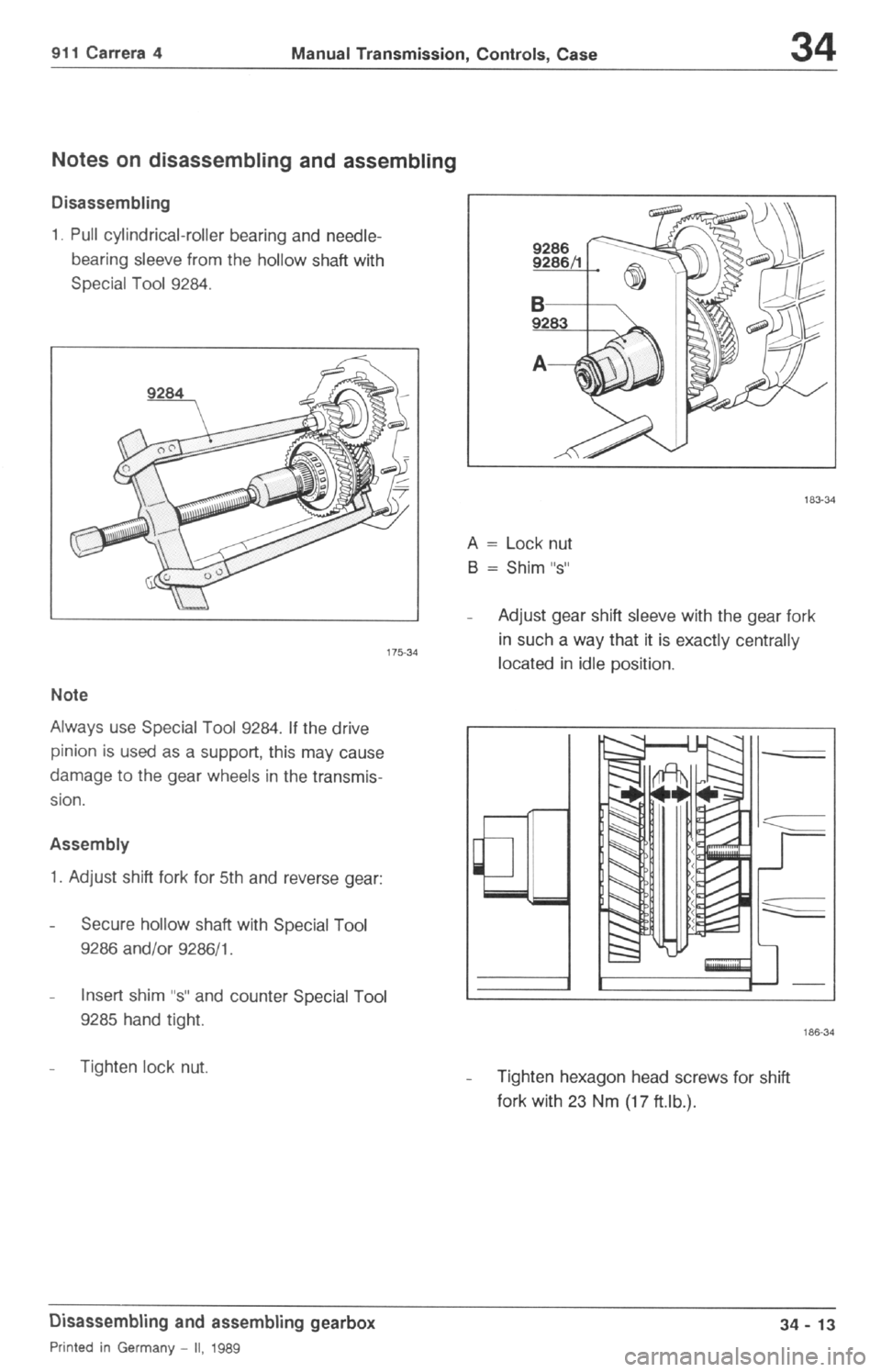 PORSCHE 964 1987 2.G Service Workshop Manual 2 