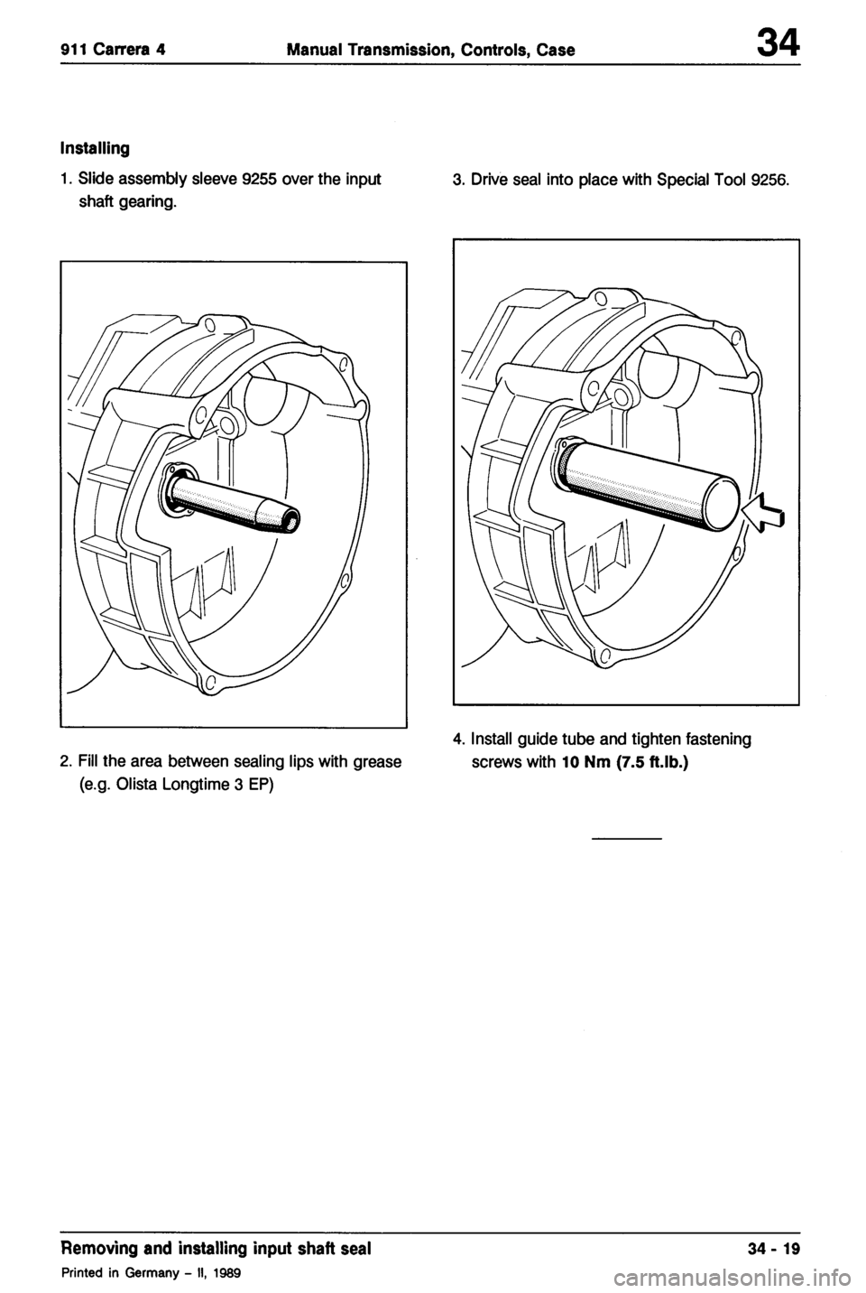 PORSCHE 964 1987 2.G Service Workshop Manual 2 