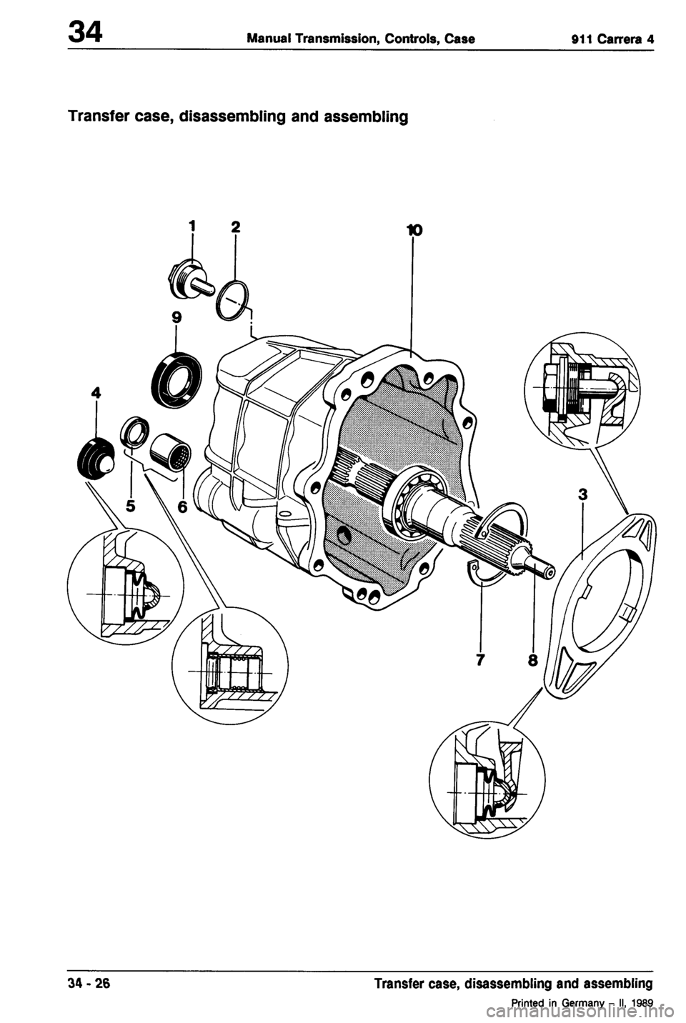 PORSCHE 964 1987 2.G Service Workshop Manual 2 