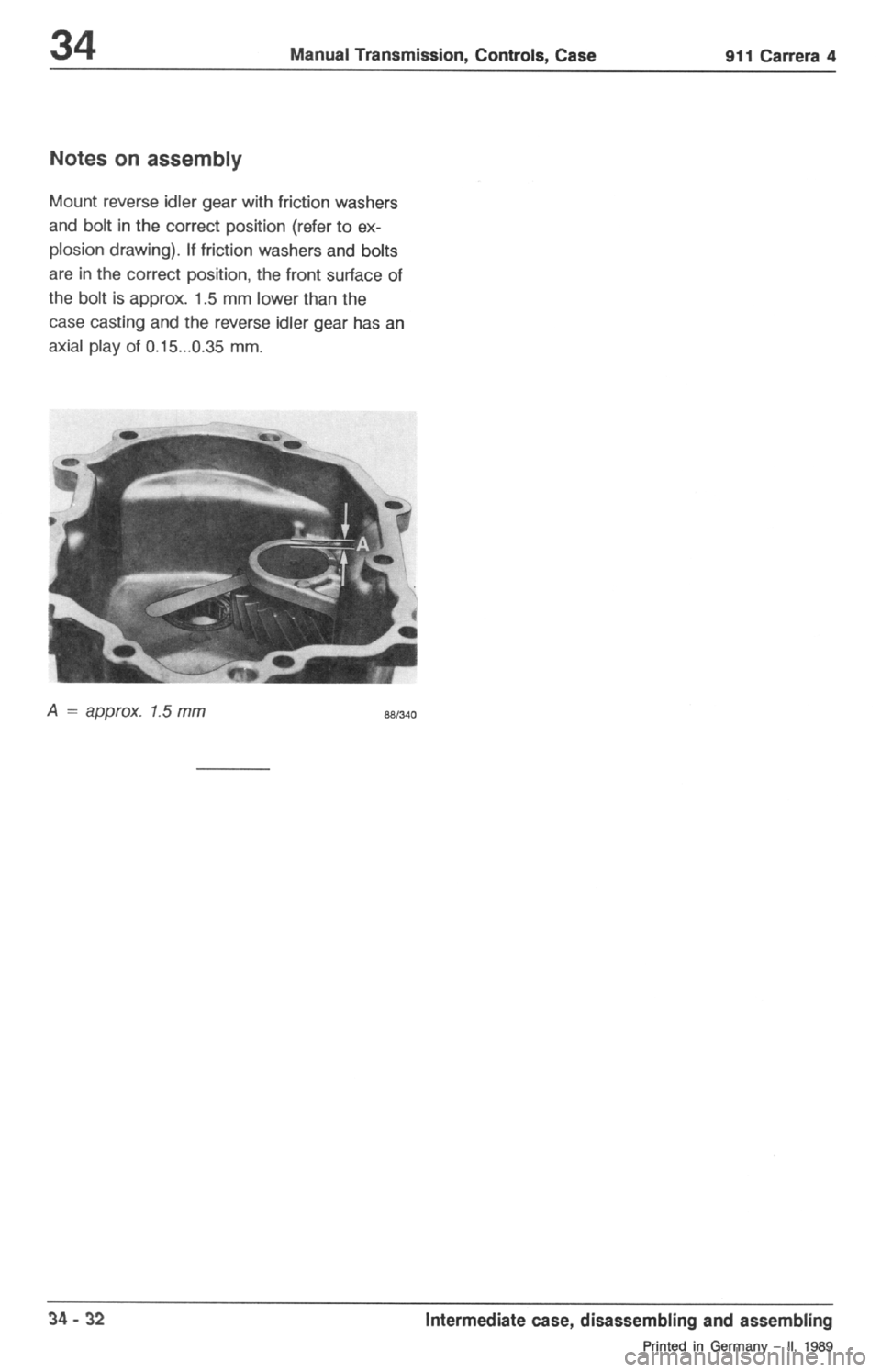 PORSCHE 964 1987 2.G Service Workshop Manual 2 