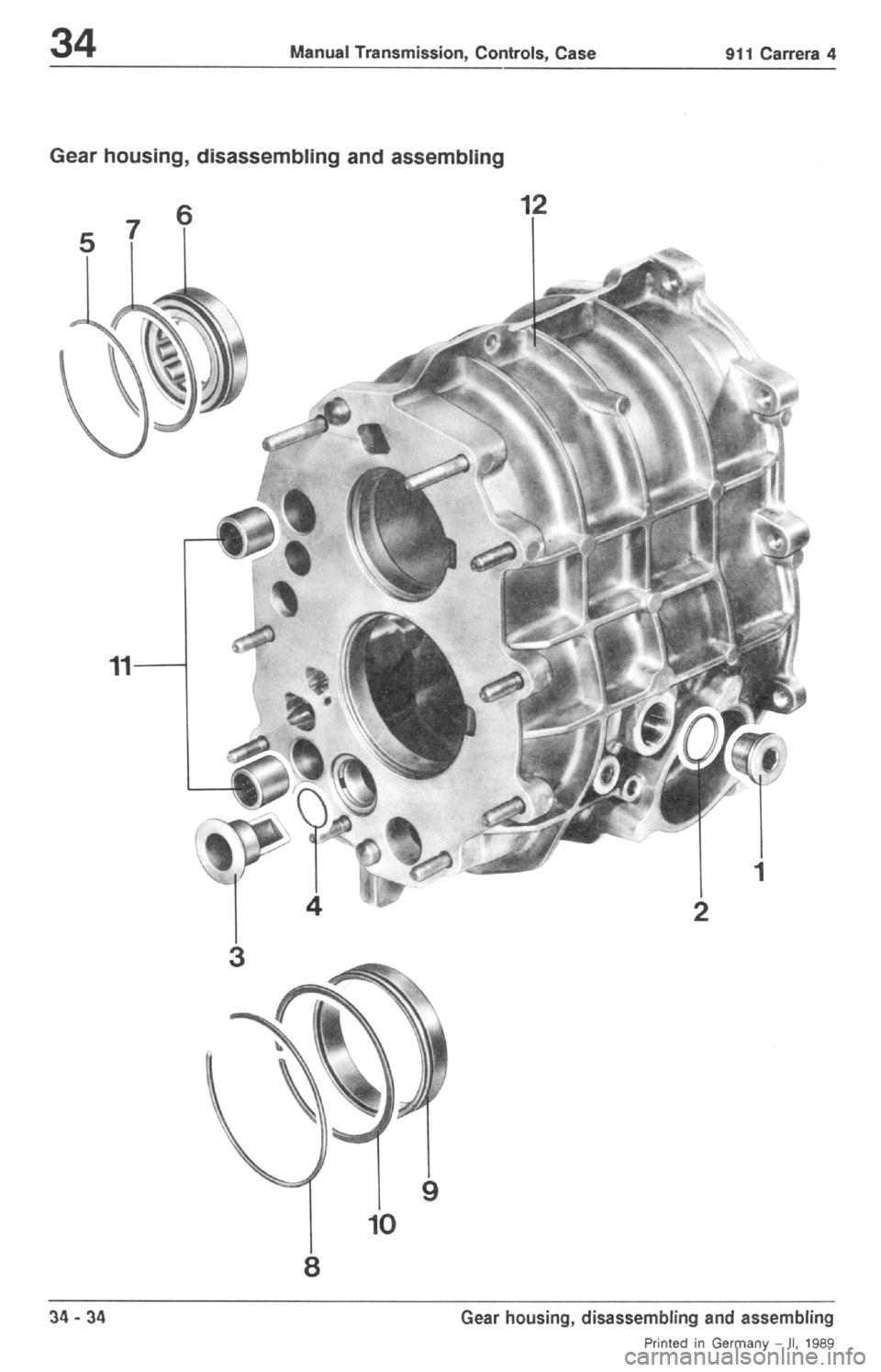 PORSCHE 964 1987 2.G Service Workshop Manual 2 