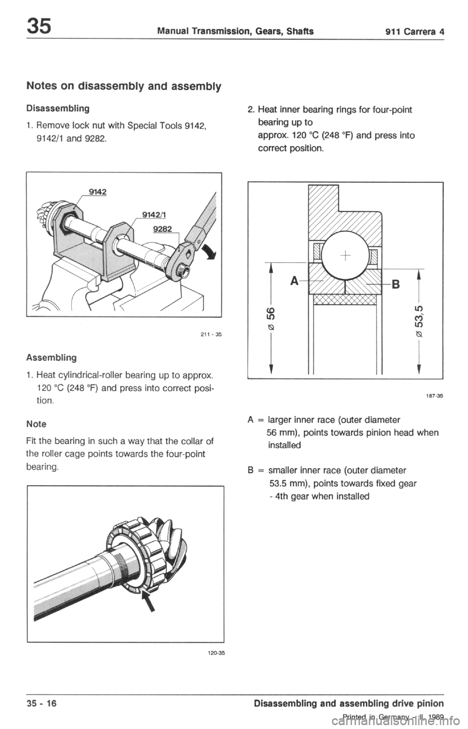 PORSCHE 964 1987 2.G Service Workshop Manual 2 