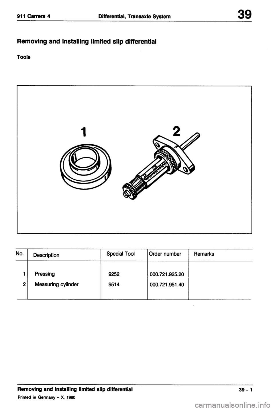 PORSCHE 964 1987 2.G Service Workshop Manual 2 