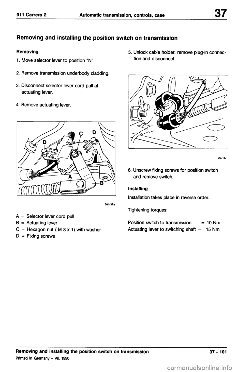 PORSCHE 964 1987 2.G Service Workshop Manual 3 