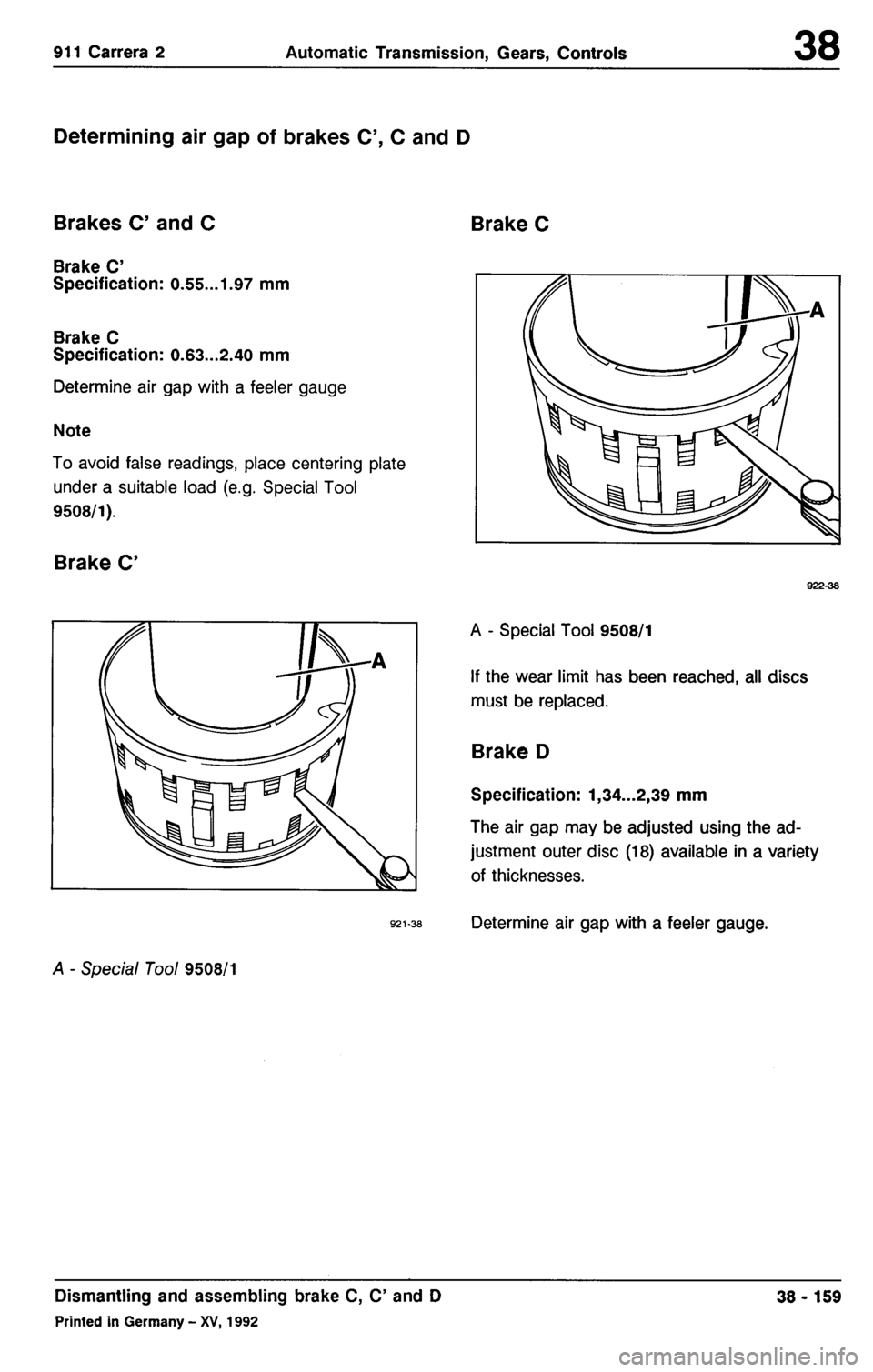 PORSCHE 964 1987 2.G Service Workshop Manual 3 