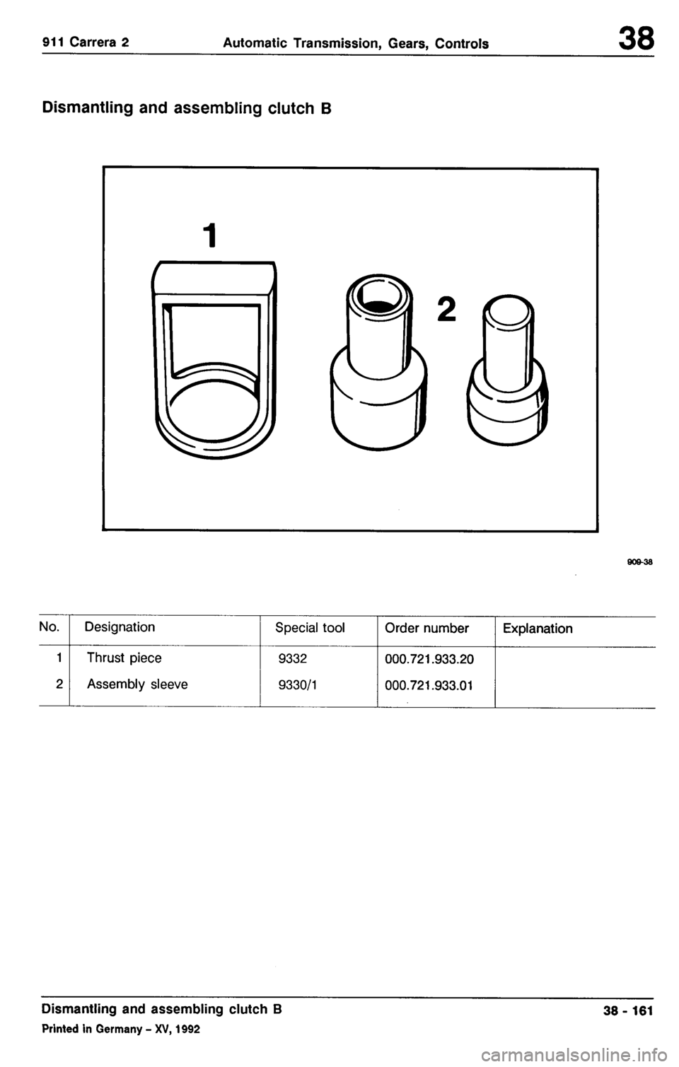 PORSCHE 964 1987 2.G Service Workshop Manual 3 