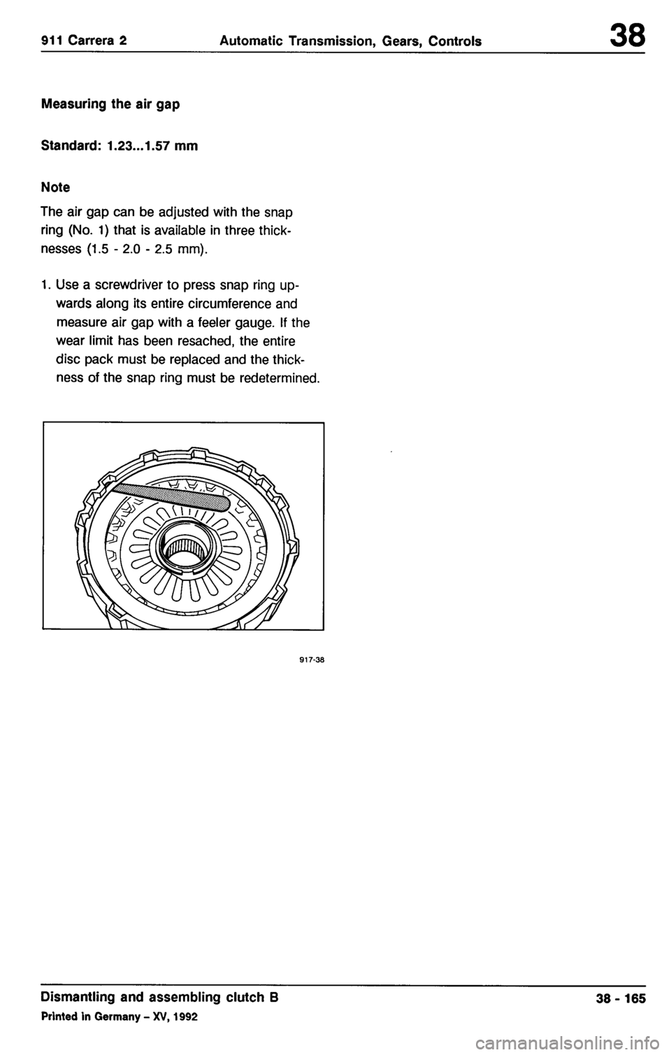 PORSCHE 964 1987 2.G Service Workshop Manual 3 
