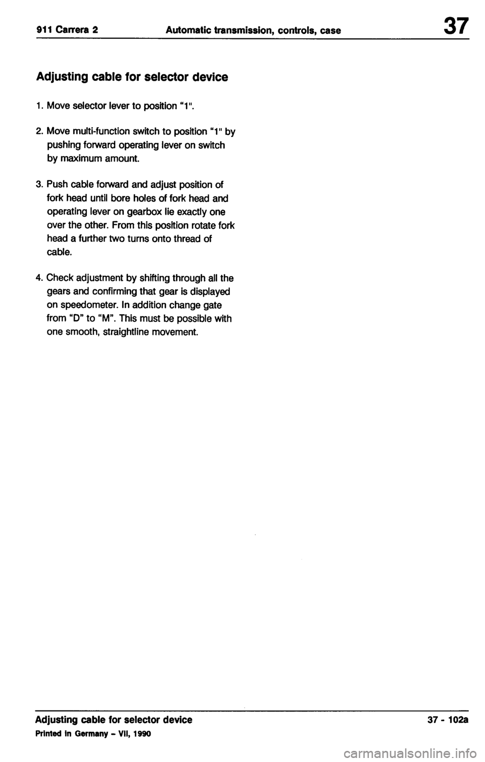 PORSCHE 964 1987 2.G Service Workshop Manual 3 