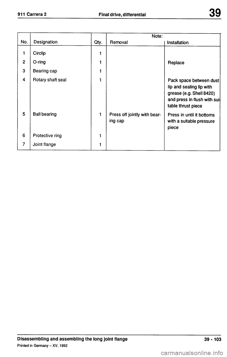 PORSCHE 964 1987 2.G Service Workshop Manual 3 