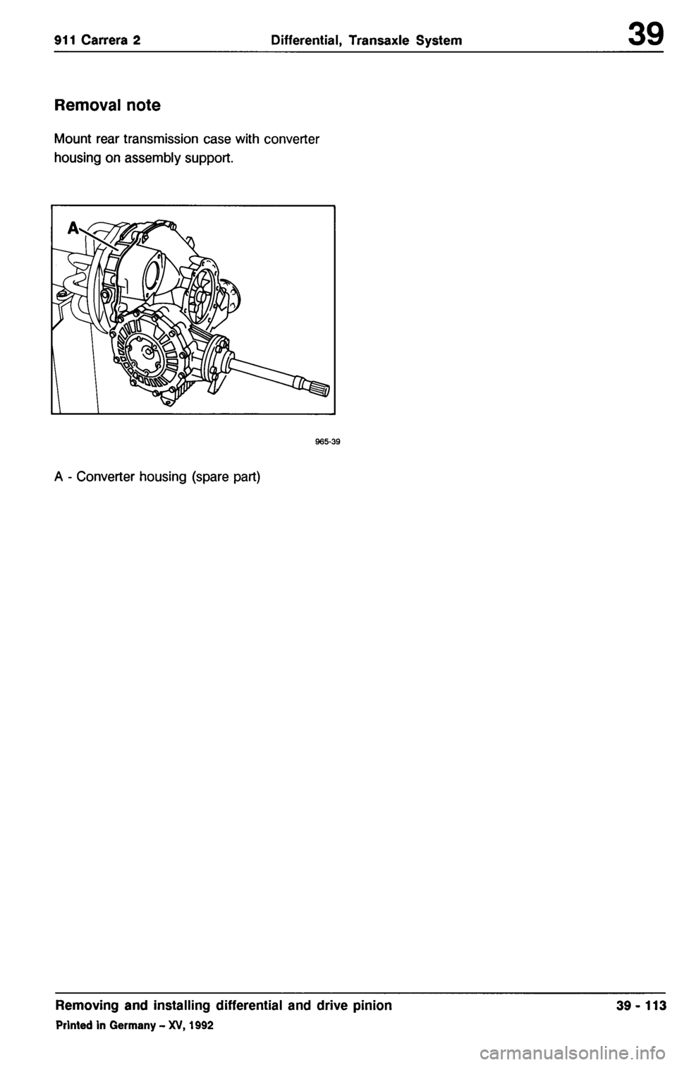PORSCHE 964 1987 2.G Service Workshop Manual 3 