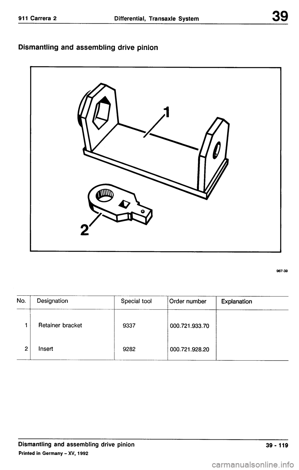 PORSCHE 964 1987 2.G Service Workshop Manual 3 