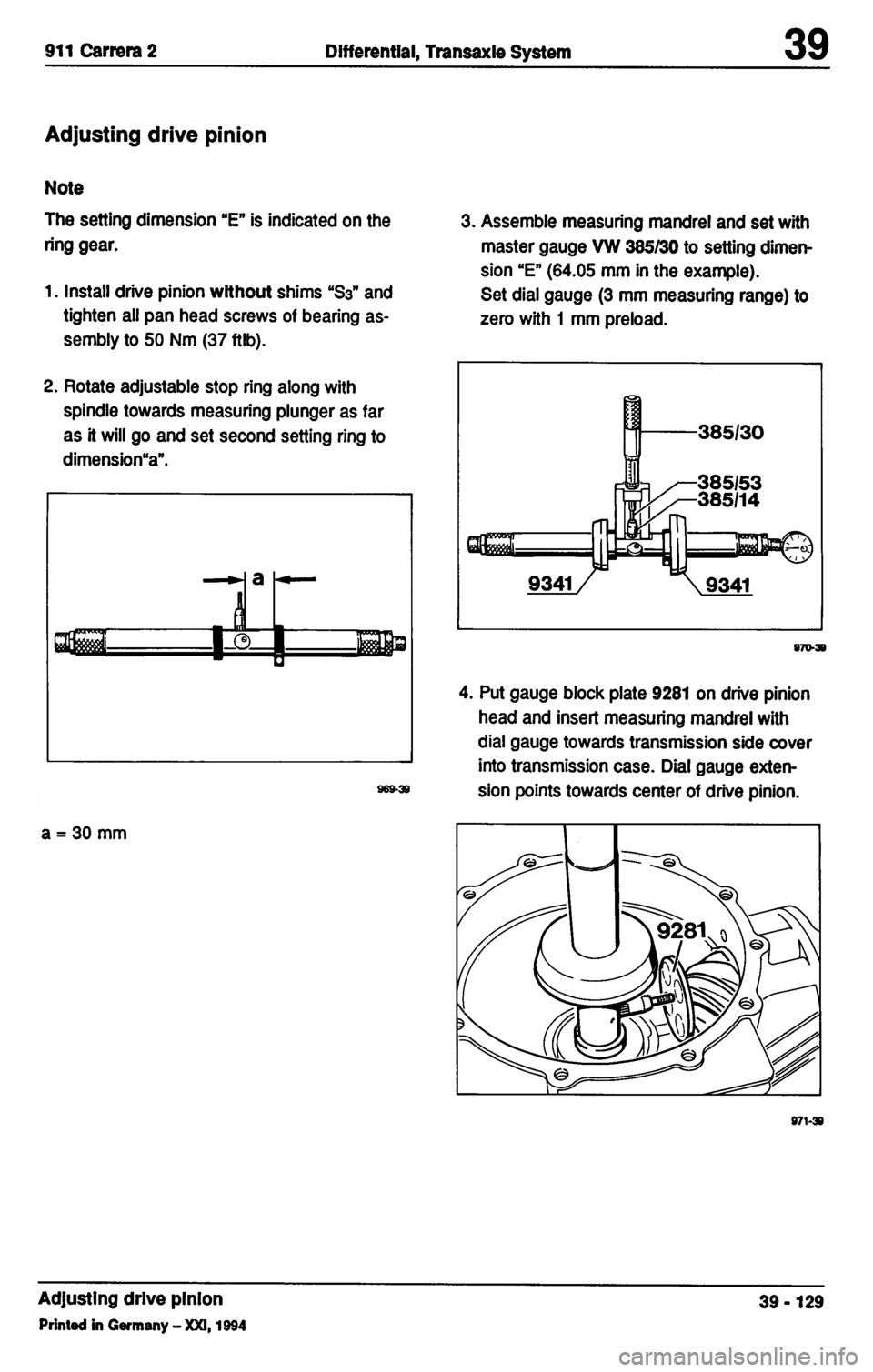 PORSCHE 964 1987 2.G Service Workshop Manual 3 