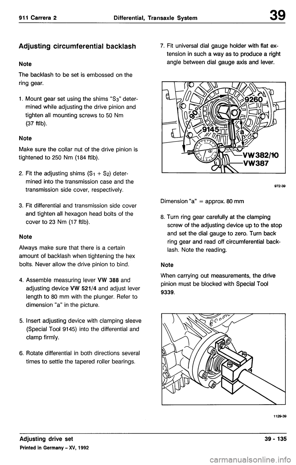PORSCHE 964 1987 2.G Service Workshop Manual 3 
