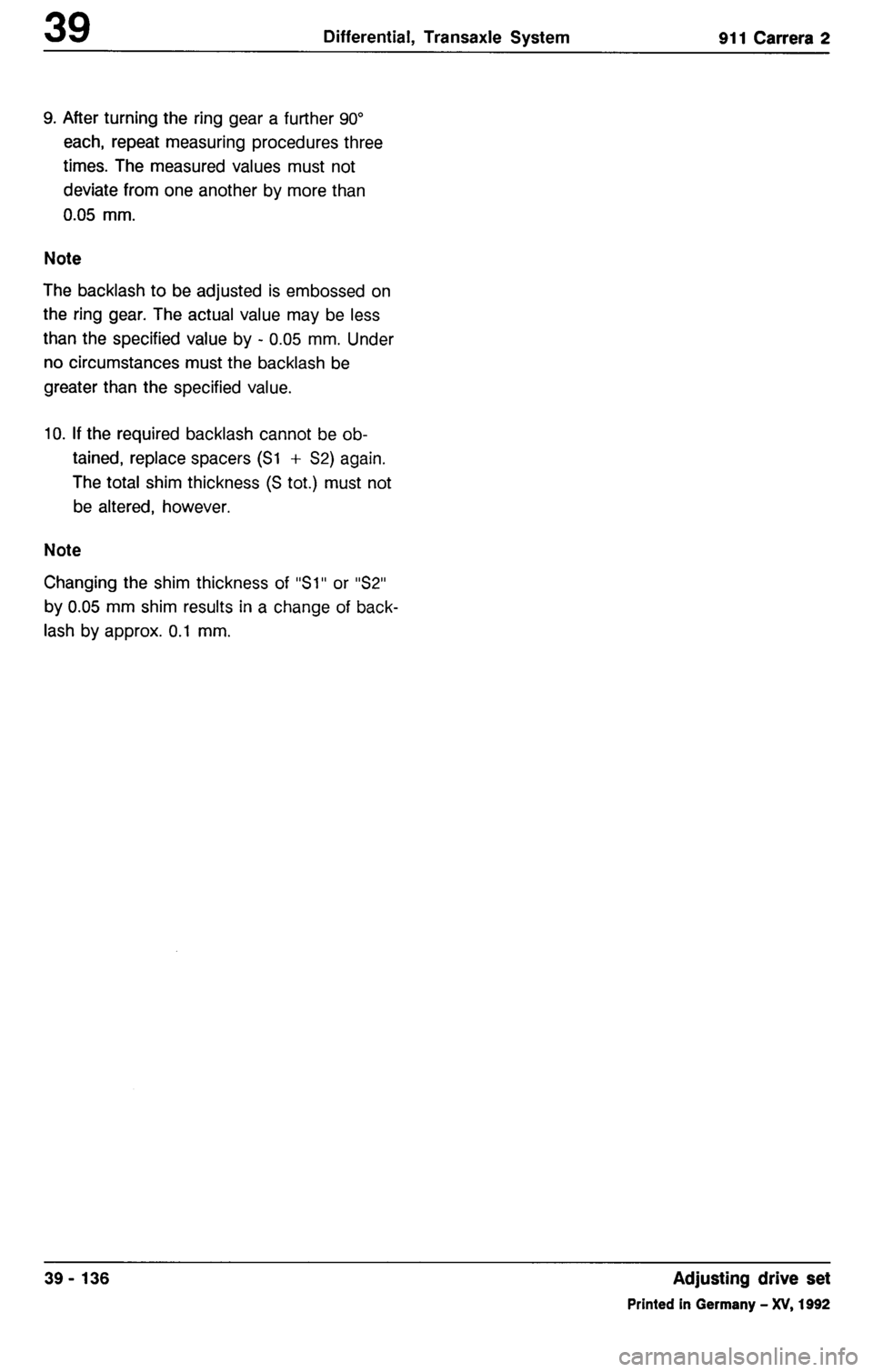 PORSCHE 964 1987 2.G Service Workshop Manual 3 