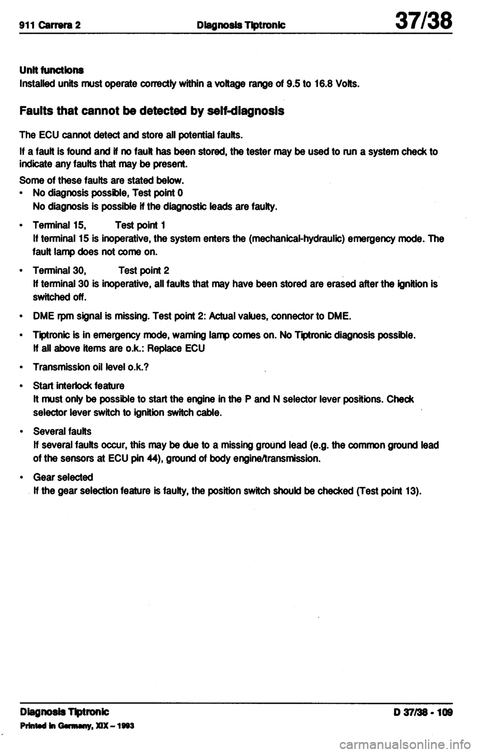 PORSCHE 964 1987 2.G Service Workshop Manual 3 