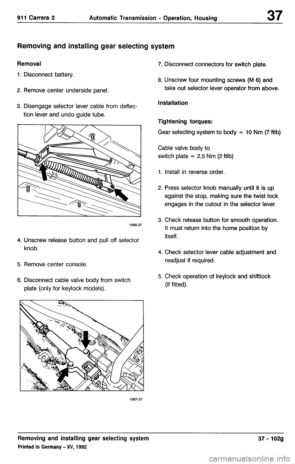 PORSCHE 964 1987 2.G Service Workshop Manual 3 