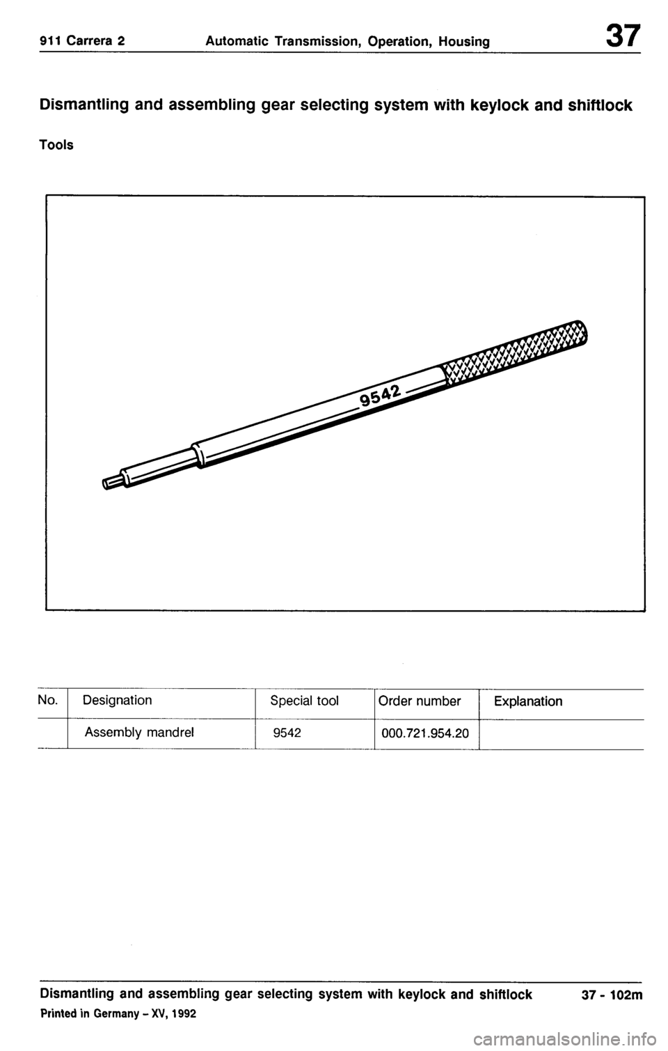 PORSCHE 964 1987 2.G Service Workshop Manual 3 