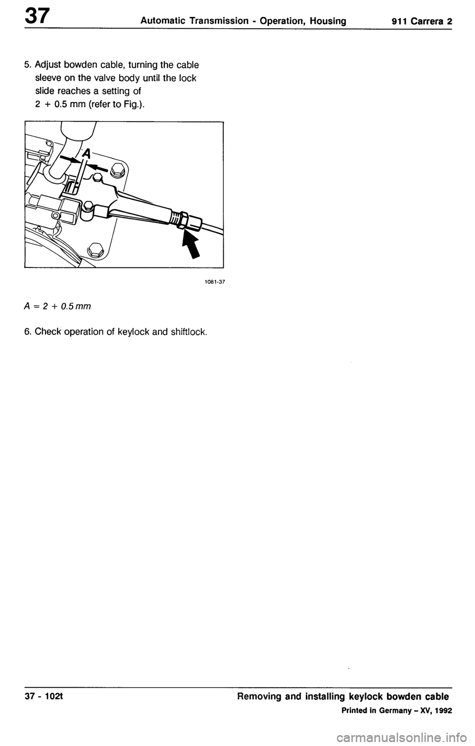 PORSCHE 964 1987 2.G Service Workshop Manual 3 