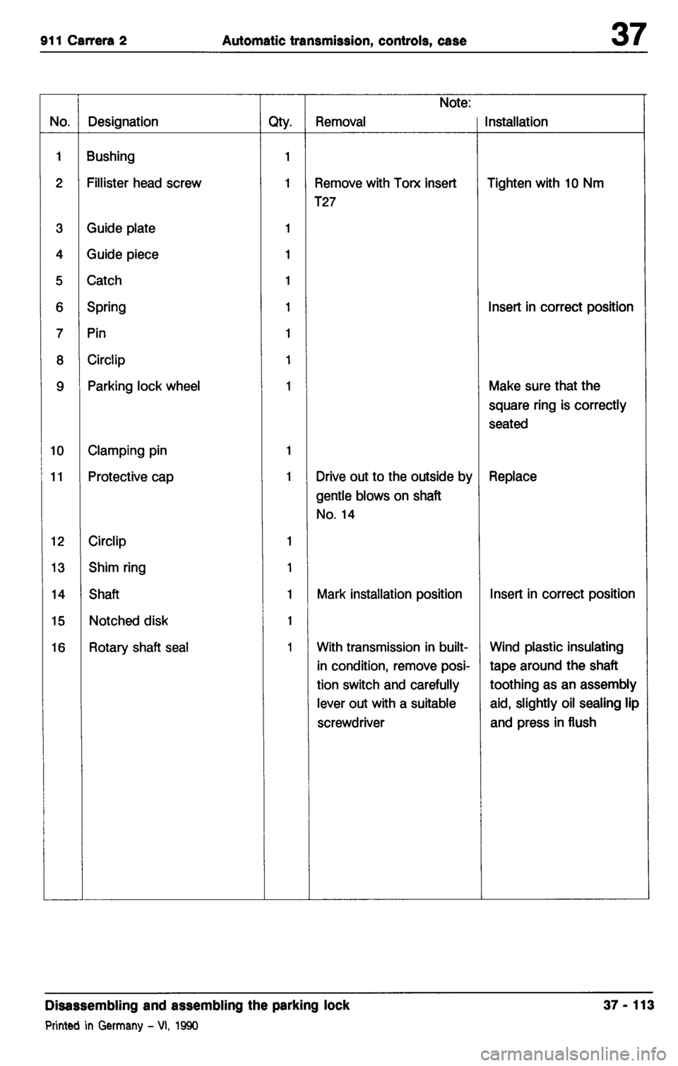 PORSCHE 964 1987 2.G Service Workshop Manual 3 