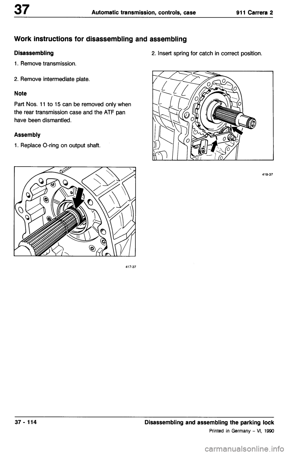 PORSCHE 964 1987 2.G Service Workshop Manual 3 